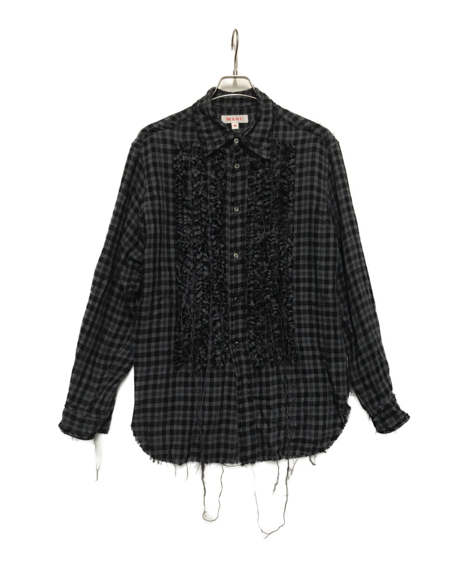 中古・古着通販】masu (エムエーエスユー) GRUNGE PLAID SHIRT