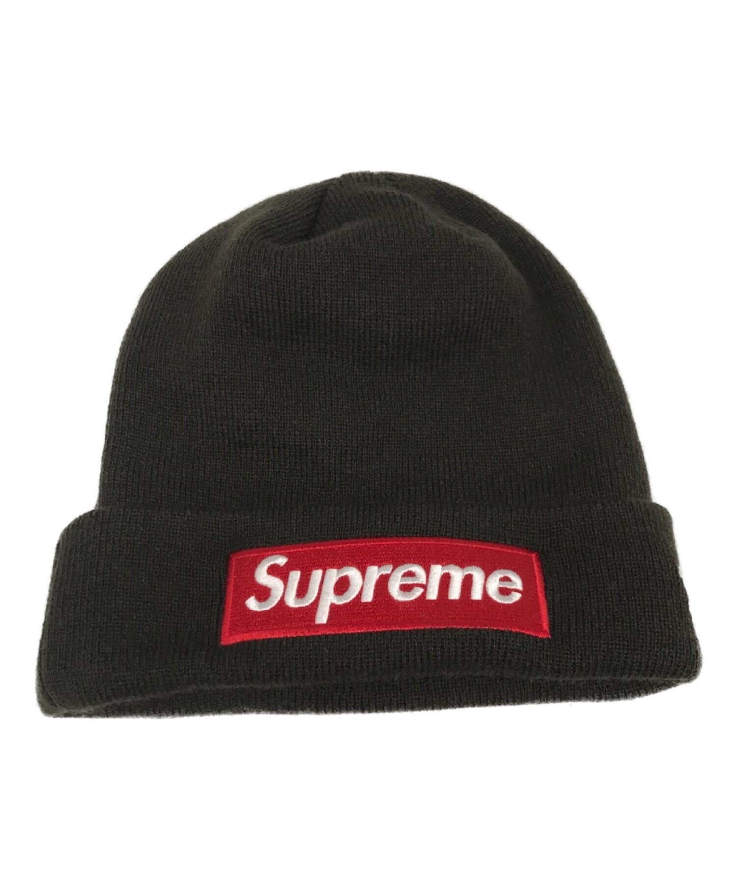 SUPREME (シュプリーム) New Era (ニューエラ) Box Logo Beanie/world famous オリーブ