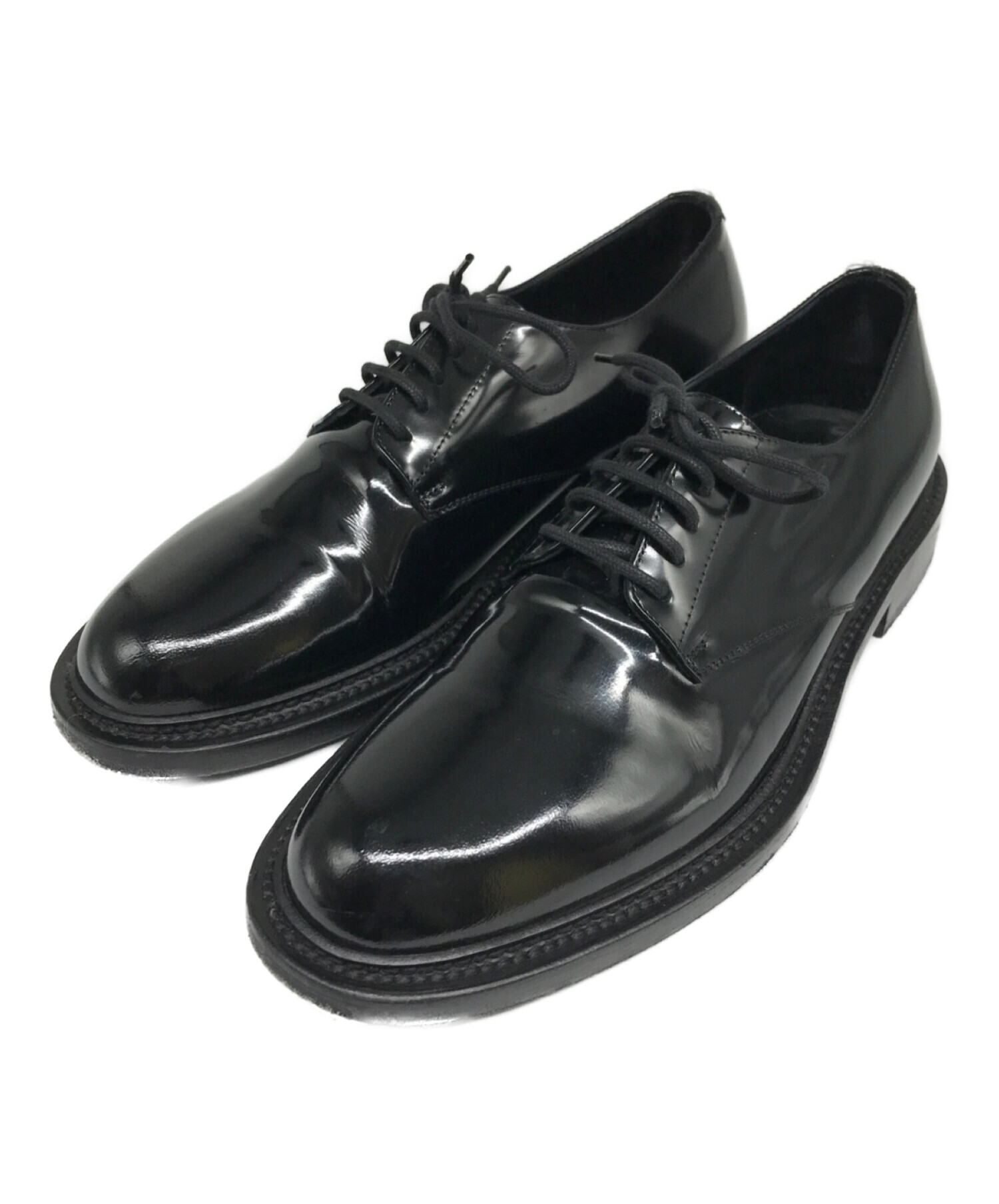 【未使用】SAINT LAURENT パテントレザー プレーントゥ 革靴 37プレーントゥ革靴レザーシューズ