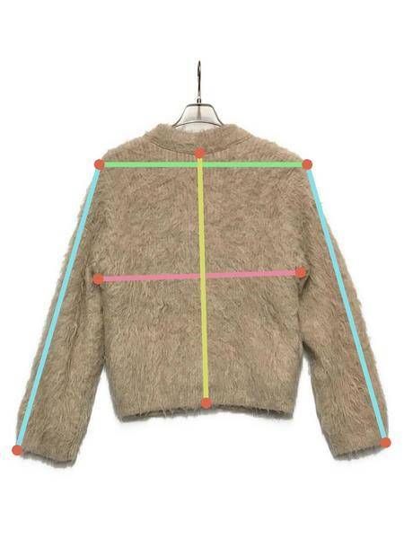 【中古・古着通販】PERVERZE (パーバーズ) Wave Crash Knit Cardigan ベージュ サイズ:FREE｜ブランド・古着通販  トレファク公式【TREFAC FASHION】スマホサイト