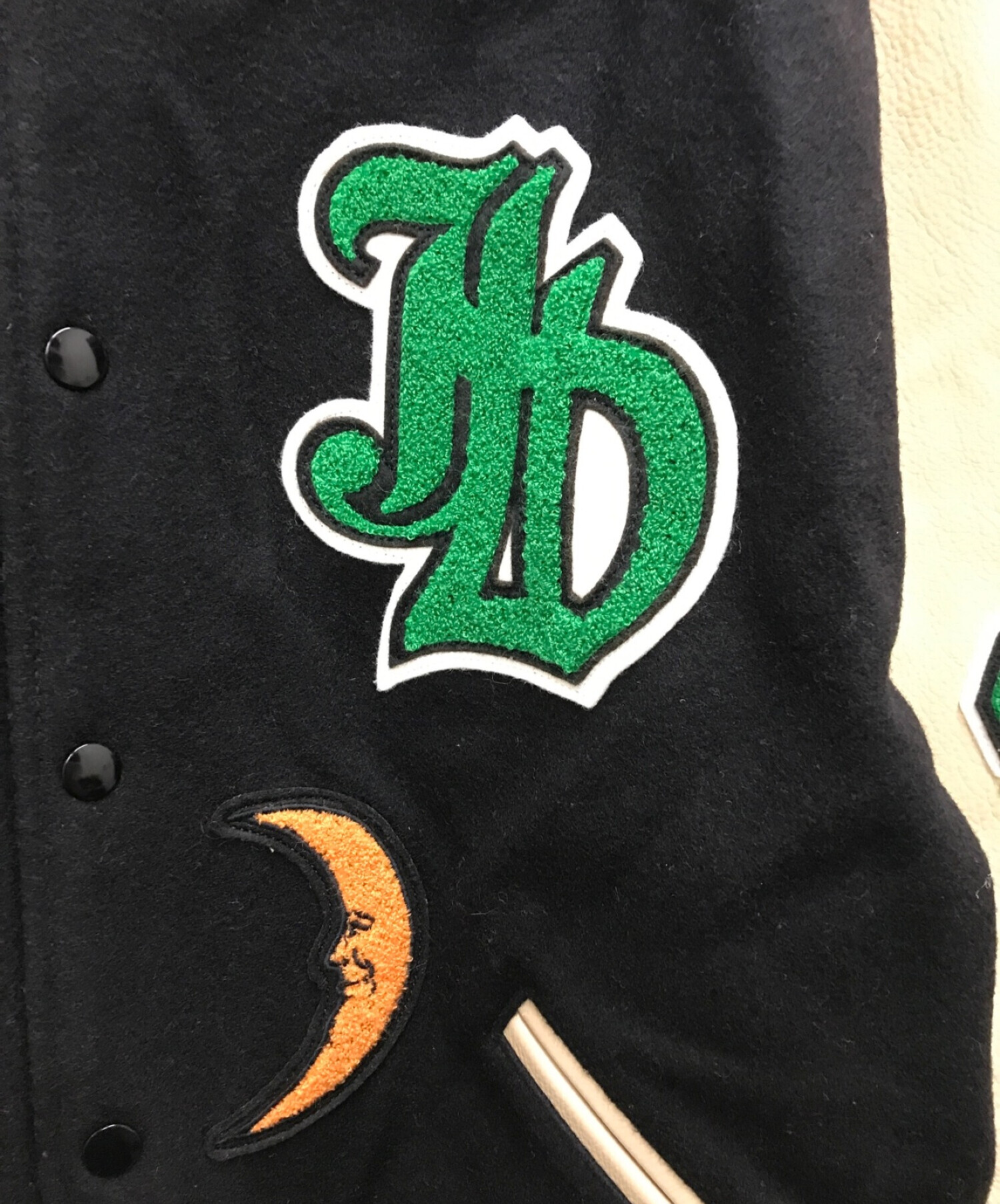 jieda (ジエダ) skookum (スクーカム) PATCH STADIUM JACKET ブラック サイズ:2