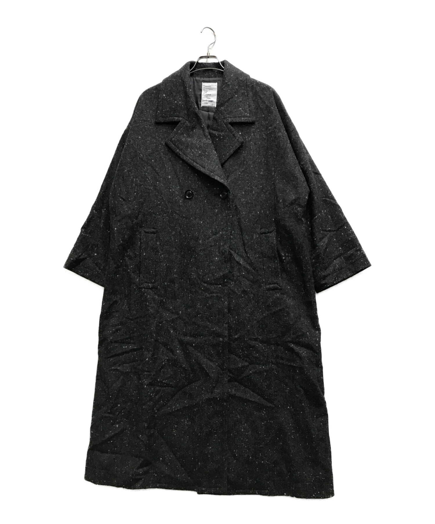 中古・古着通販】SHAREEF (シャリーフ) NEP MELTON LONG COAT グレー