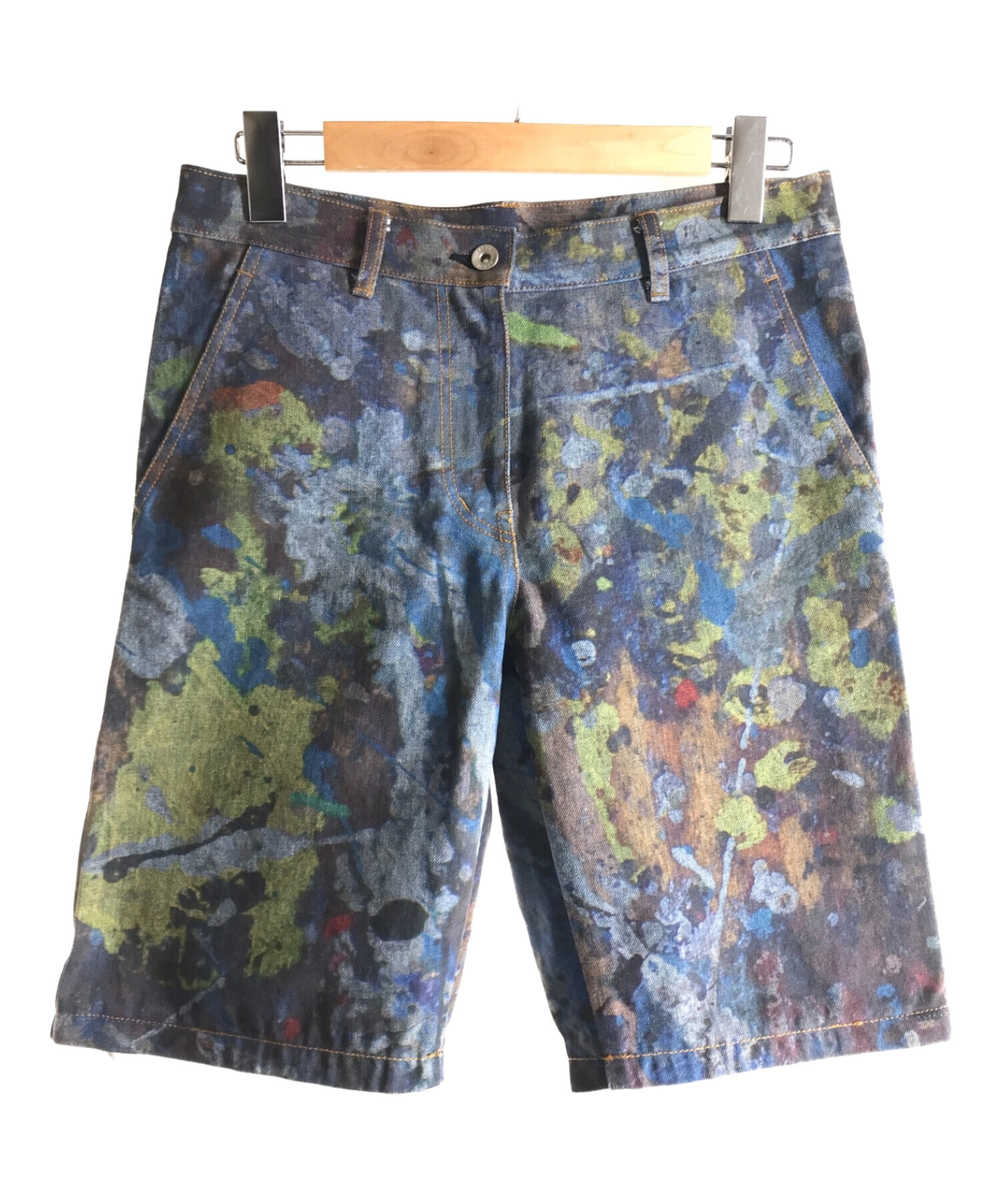 sacai (サカイ) Jackson Pollock バイカーデニムパンツ インディゴ サイズ:M