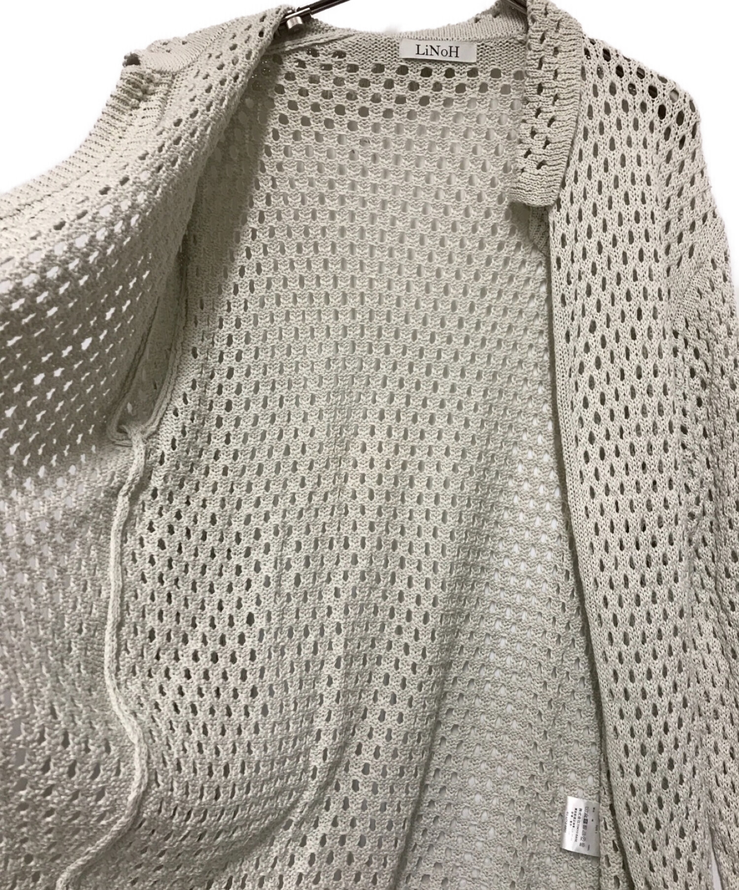 お気に入り LiNoH CARDIGAN KNIT MESH CROCHET カーディガン - tst