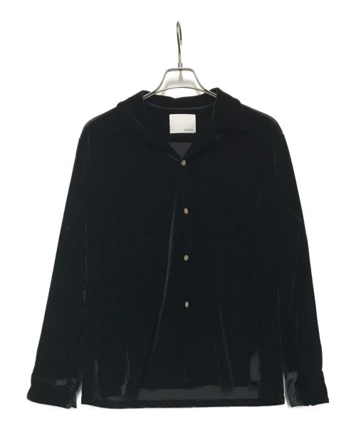 中古・古着通販】kaiko (カイコー) VELVET OPEN COLLAR SHIRT ブラック