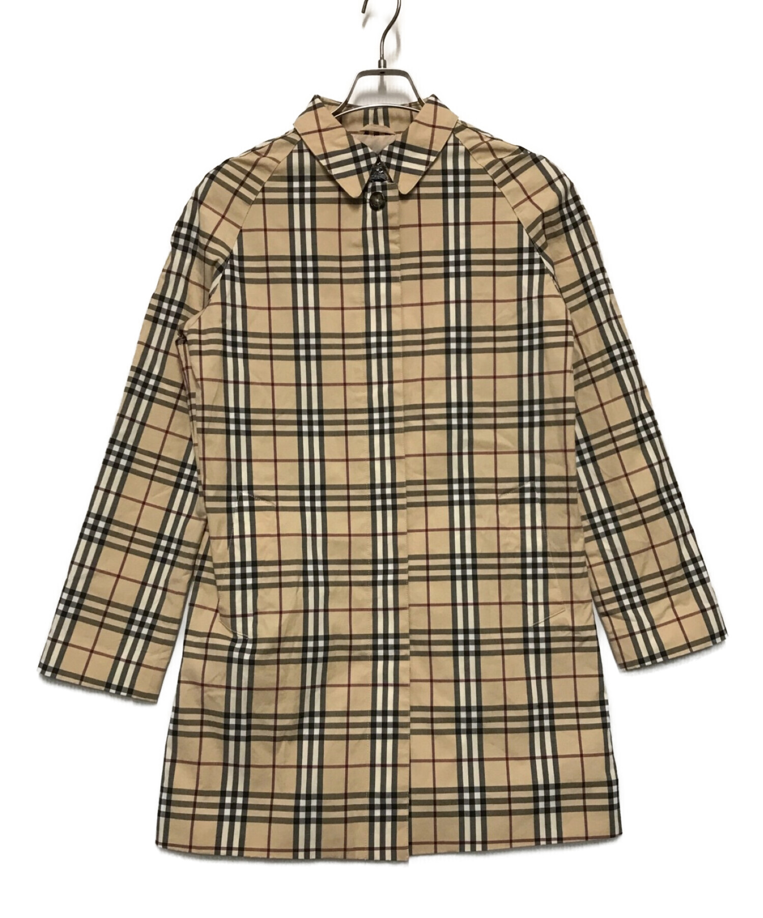 BURBERRY LONDON (バーバリー ロンドン) ノバチェックステンカラーコート ベージュ サイズ:US6