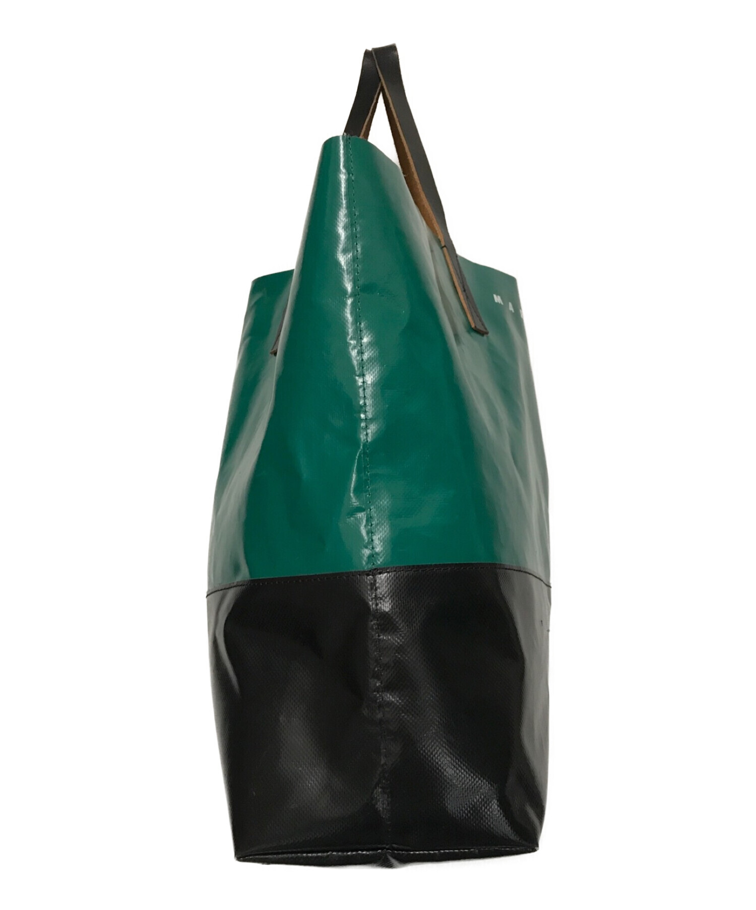 MARNI (マルニ) TRIBECA・PVCトートバッグ グリーン サイズ:FREE