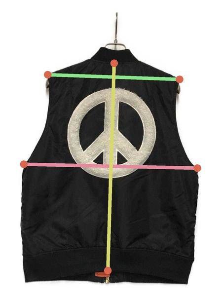 中古・古着通販】AFB (エーエフビー) Peace Boa Patch Vest ブラック サイズ:XL｜ブランド・古着通販  トレファク公式【TREFAC FASHION】スマホサイト