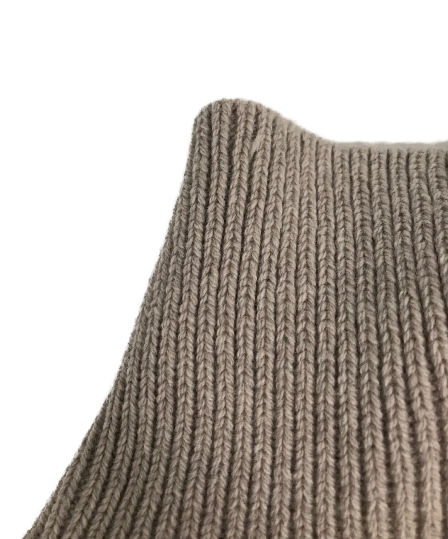 AURALEE (オーラリー) SUPER FINE WOOL RIB KNIT TURTLE NECK VEST ベージュ サイズ:1