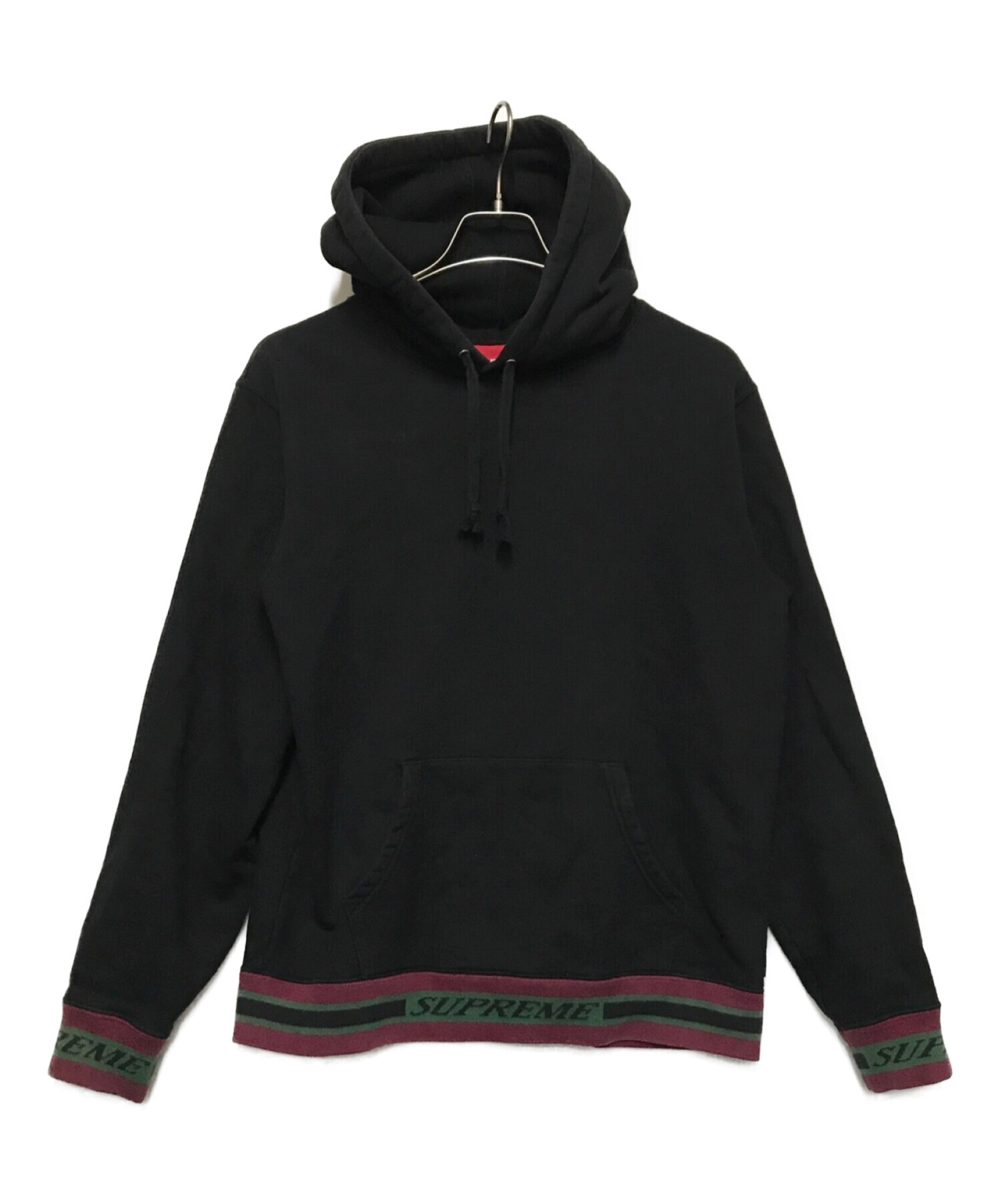 【美品】Supreme Striped Hooded Sweatshirt Lメンズ
