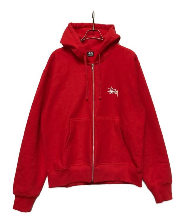 中古・古着通販】stussy (ステューシー) ジップパーカー レッド サイズ:Ⅼ｜ブランド・古着通販 トレファク公式【TREFAC  FASHION】スマホサイト