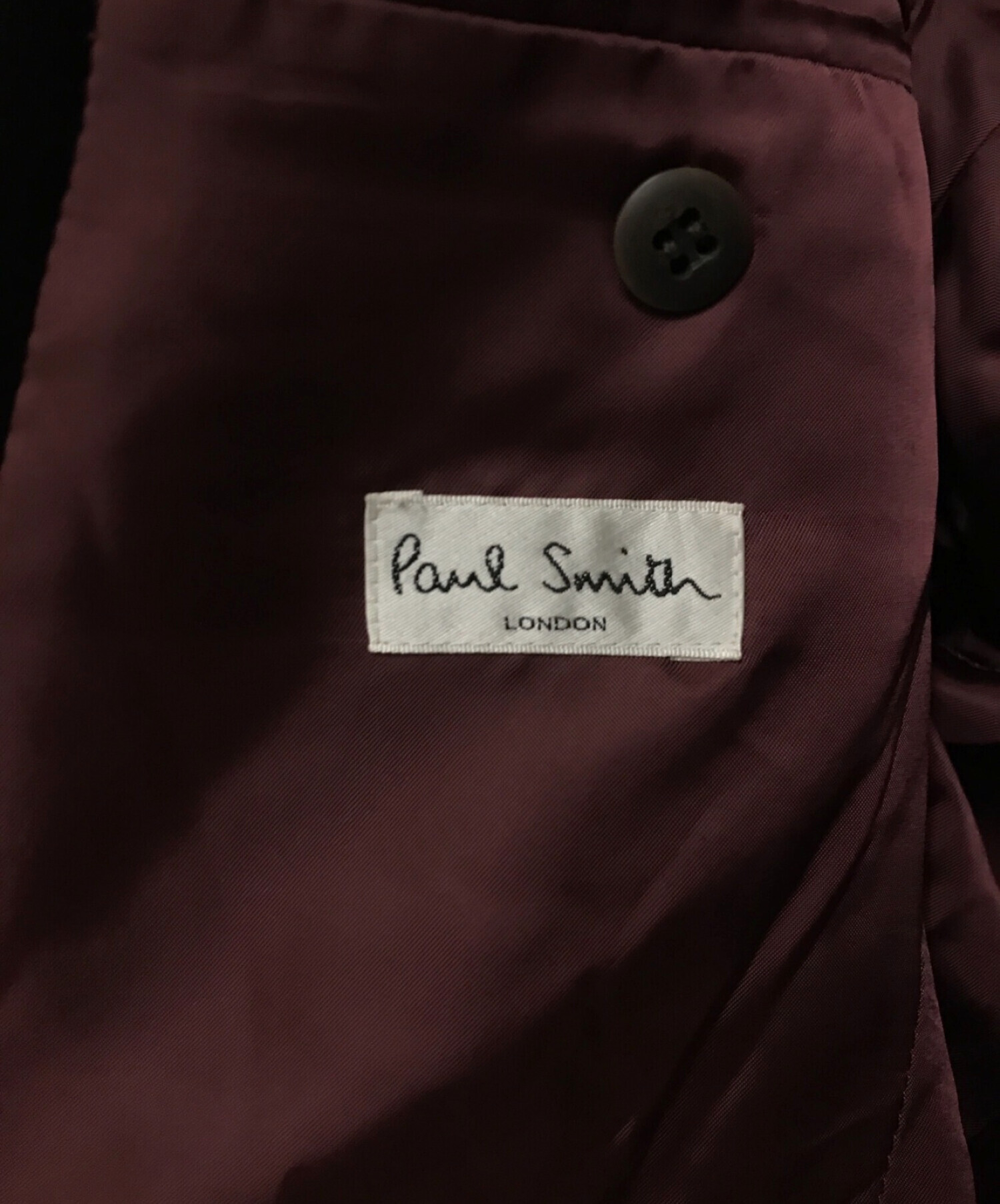PAUL SMITH (ポールスミス) ベルベットジャケット ワインレッド サイズ:M