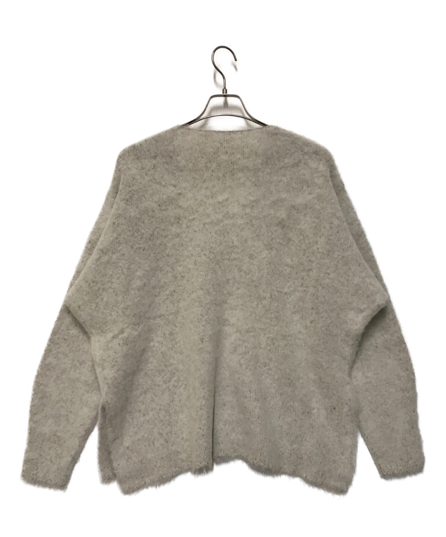 Mame Kurogouchi (マメクロゴウチ) Brused Alpaca Knitted Top グレー サイズ:2