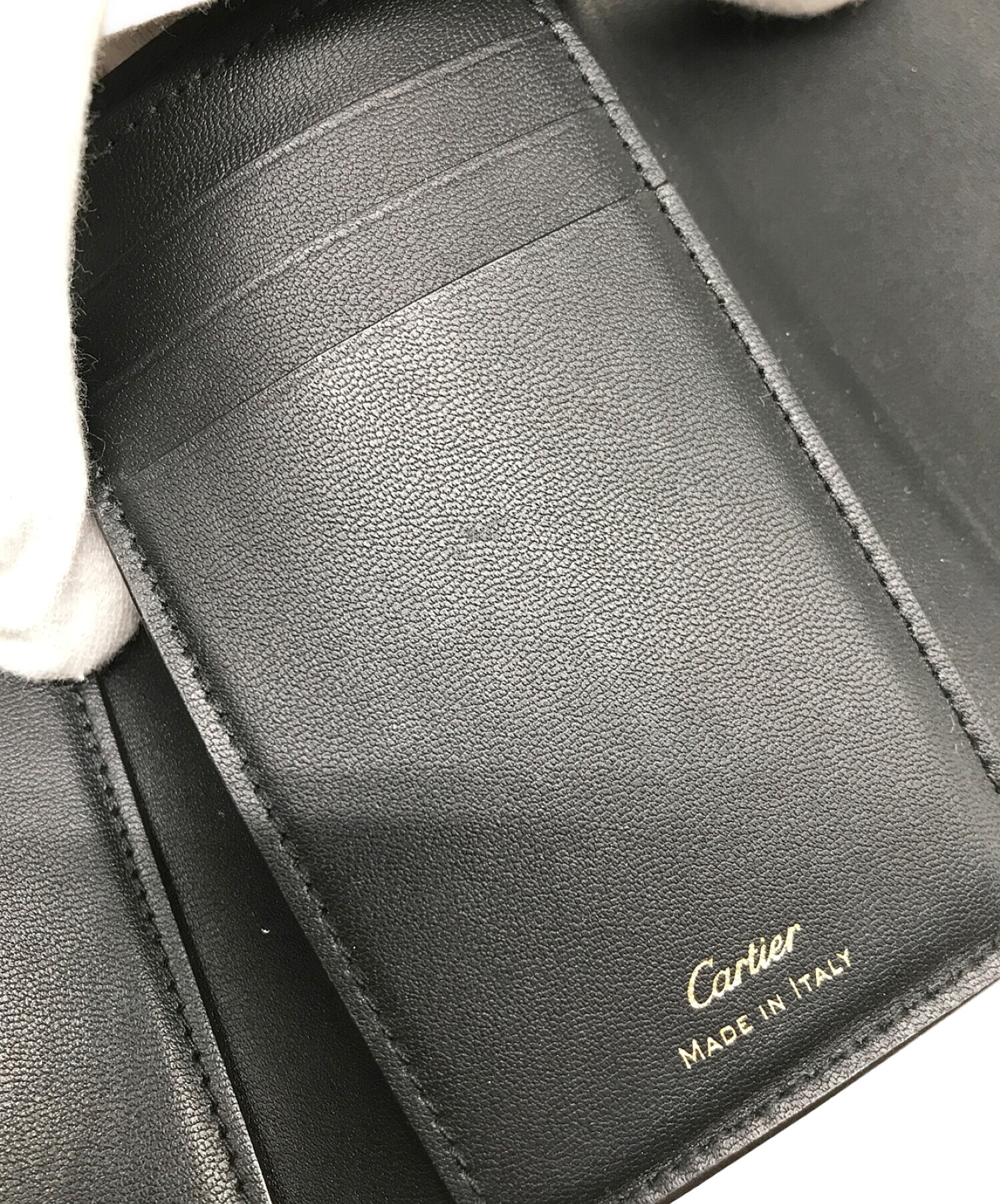 中古・古着通販】Cartier (カルティエ) 3つ折り財布 ブラック