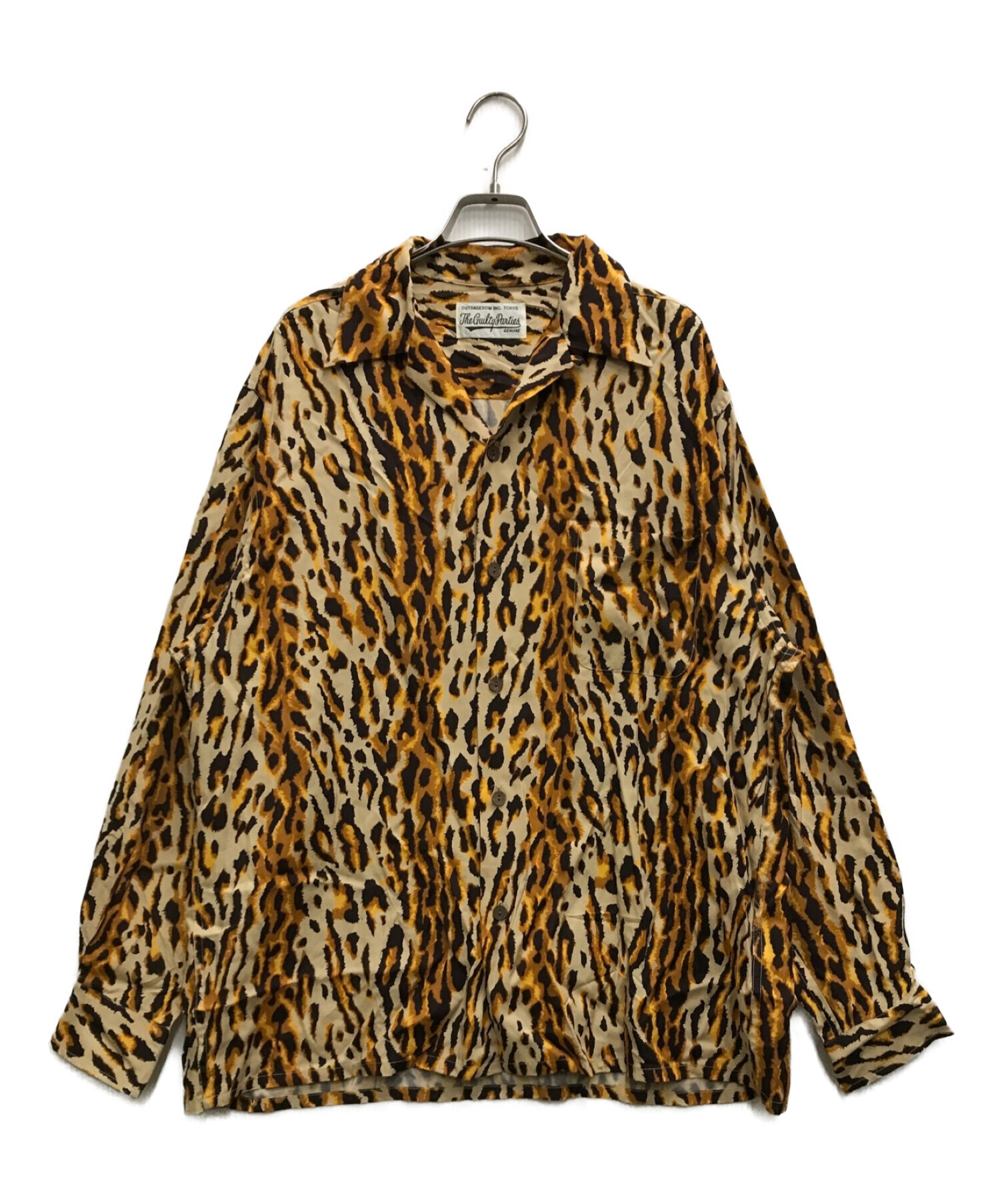 売上価格WACKOMARIA レオパード柄 レーヨン オープンカラーシャツ 半袖 トップス