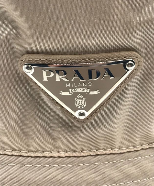 中古・古着通販】PRADA (プラダ) ナイロンバケットハット ベージュ