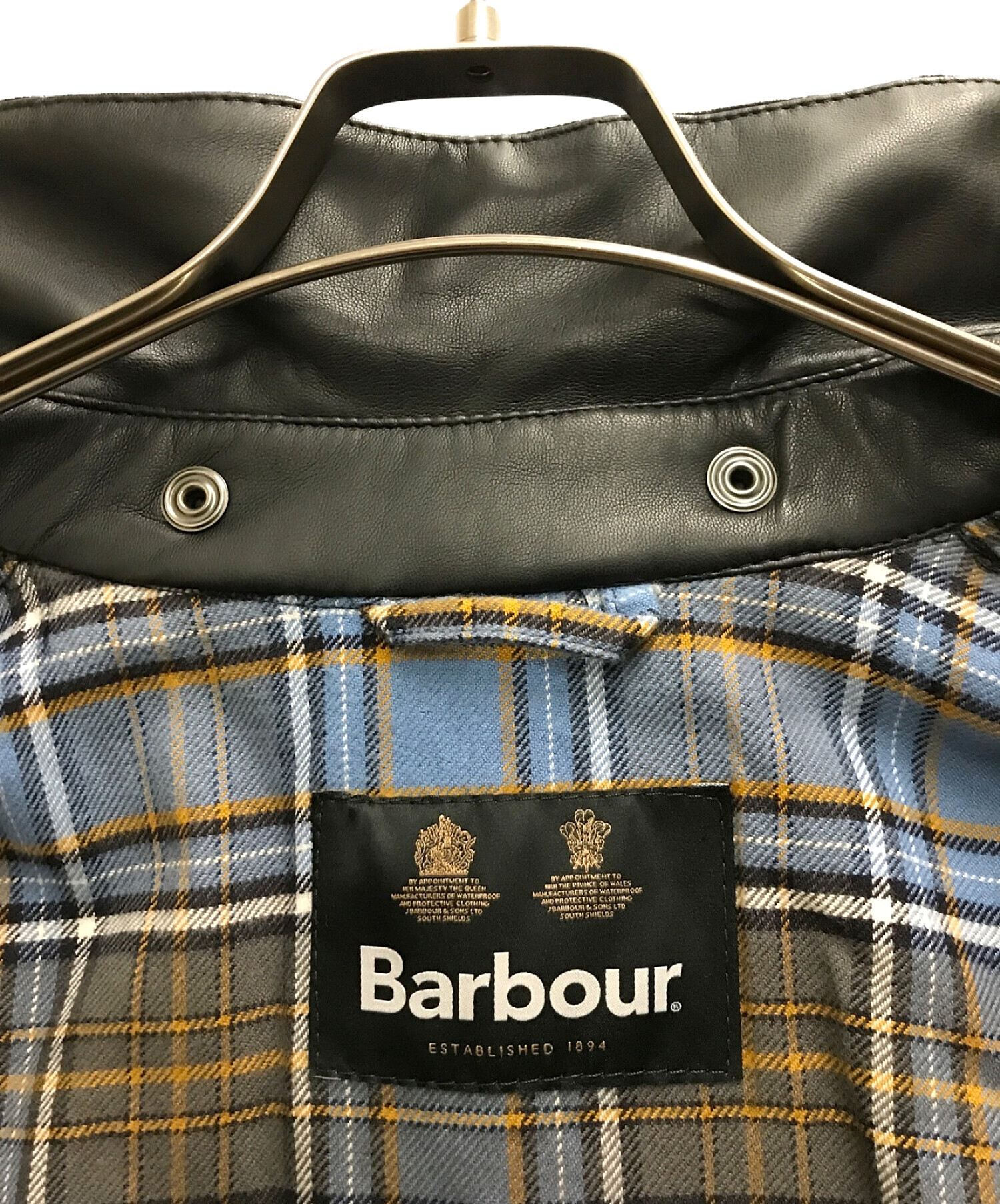 Barbour (バブアー) CITYSHOP (シティショップ) 別注BORDERオイルドコート ブラック サイズ:40