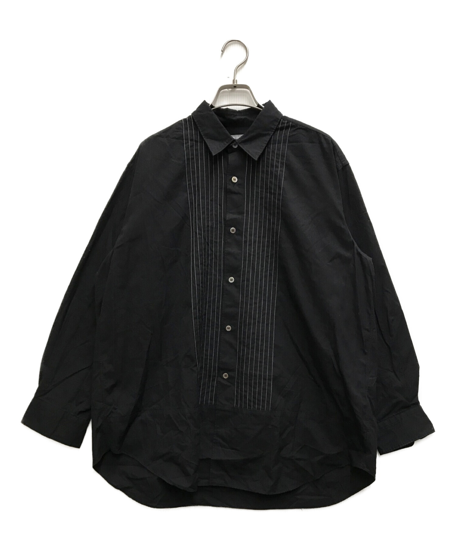 COMME des GARCONS HOMME (コムデギャルソン オム) ピンタックステッチシャツ ブラック サイズ: Free(記載なし)