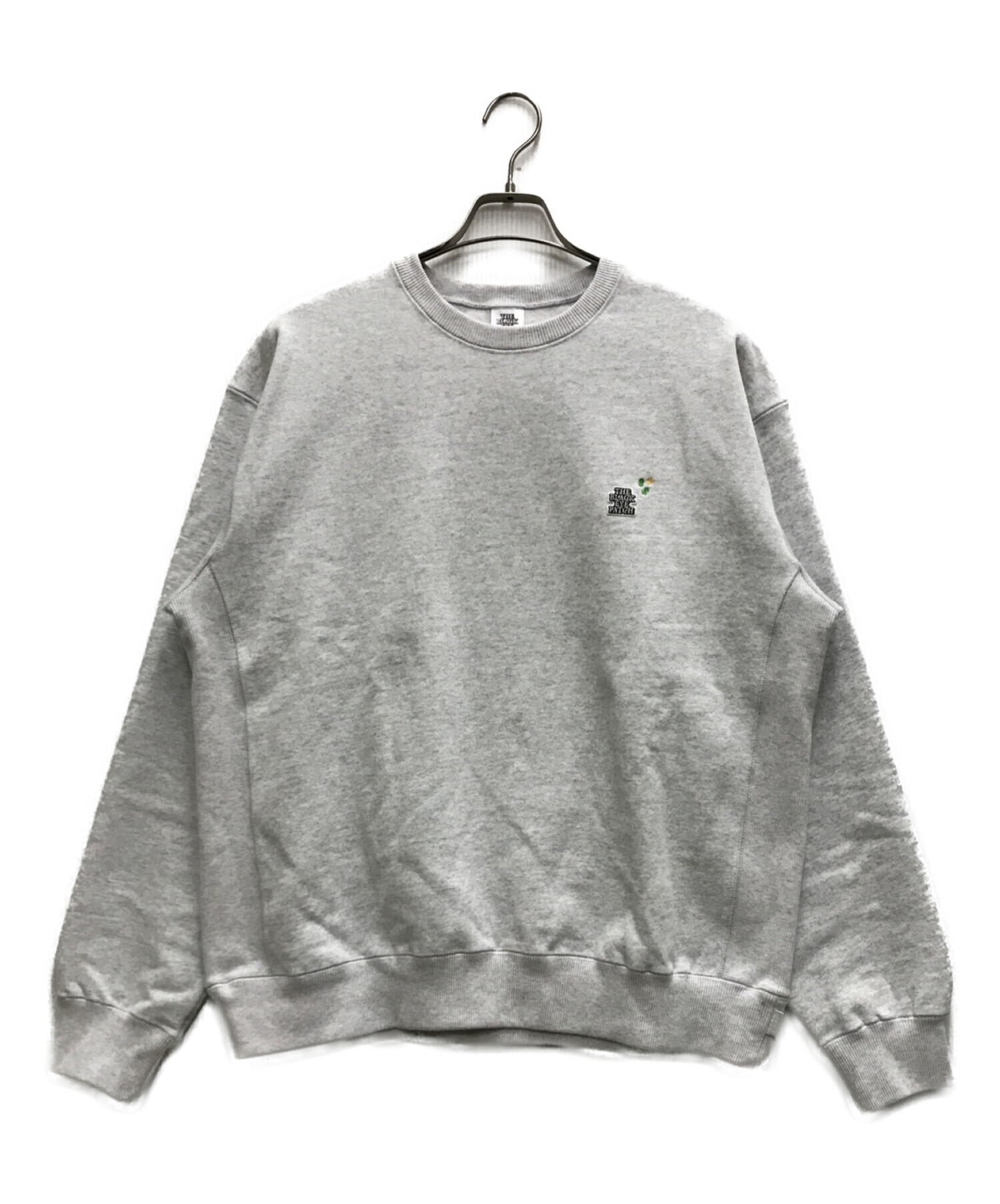 THE BLACK EYE PATCH (ブラックアイパッチ) SMALL OG LABEL DECO CREW SWEAT グレー サイズ:Ⅼ