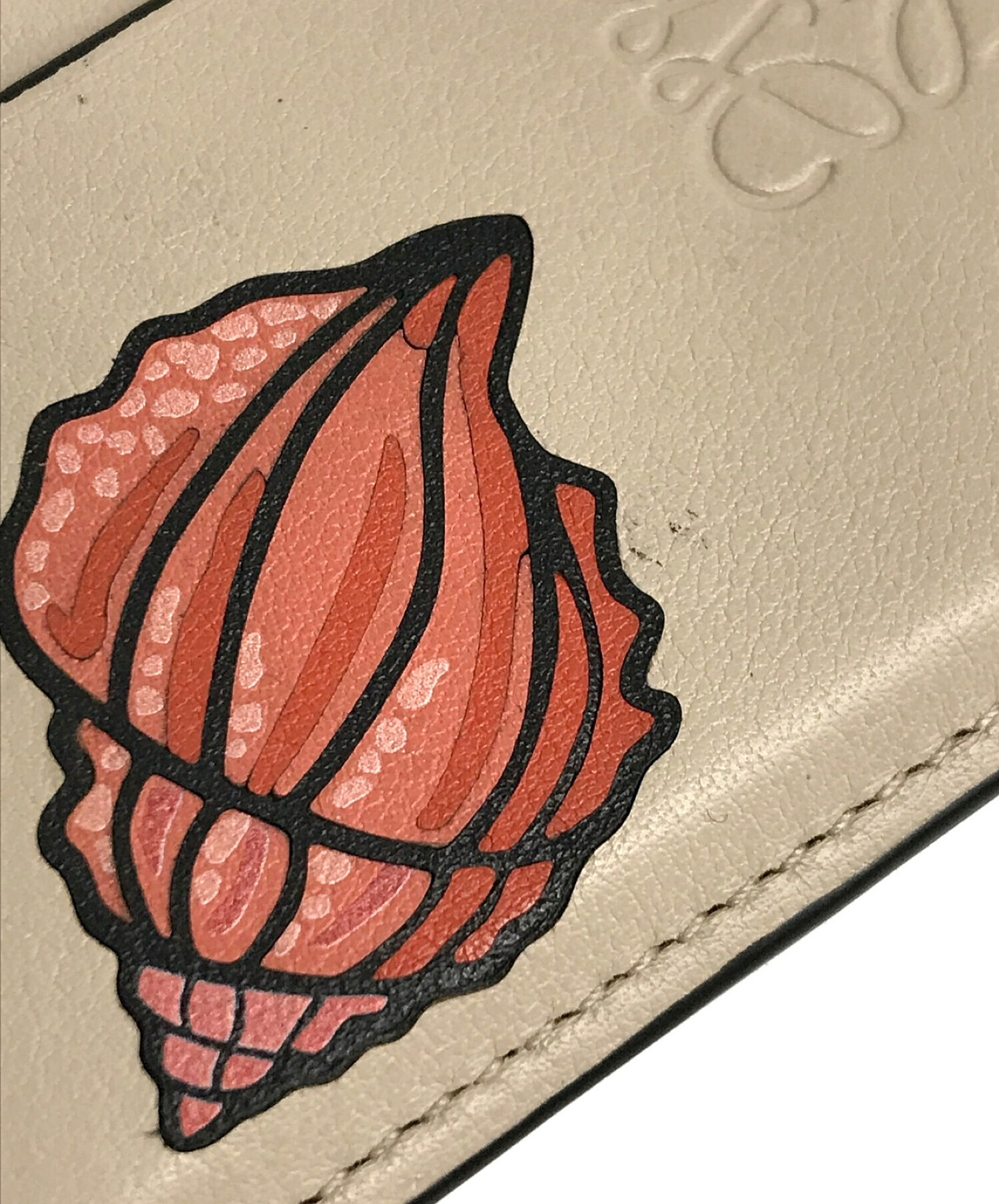 LOEWE (ロエベ) SHELL PLAINカードケース ベージュ