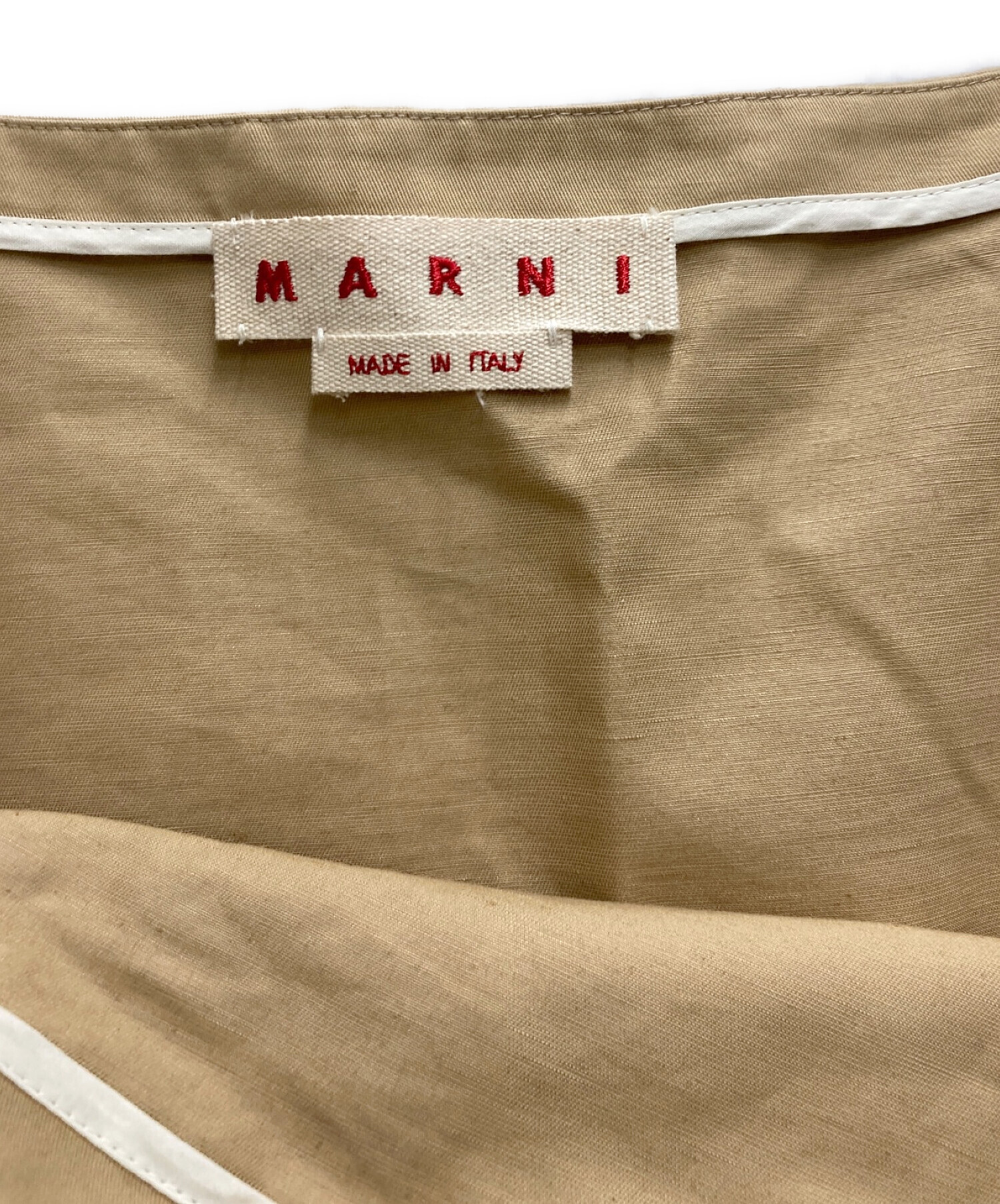 MARNI (マルニ) プリントスカート ブラウン サイズ:40