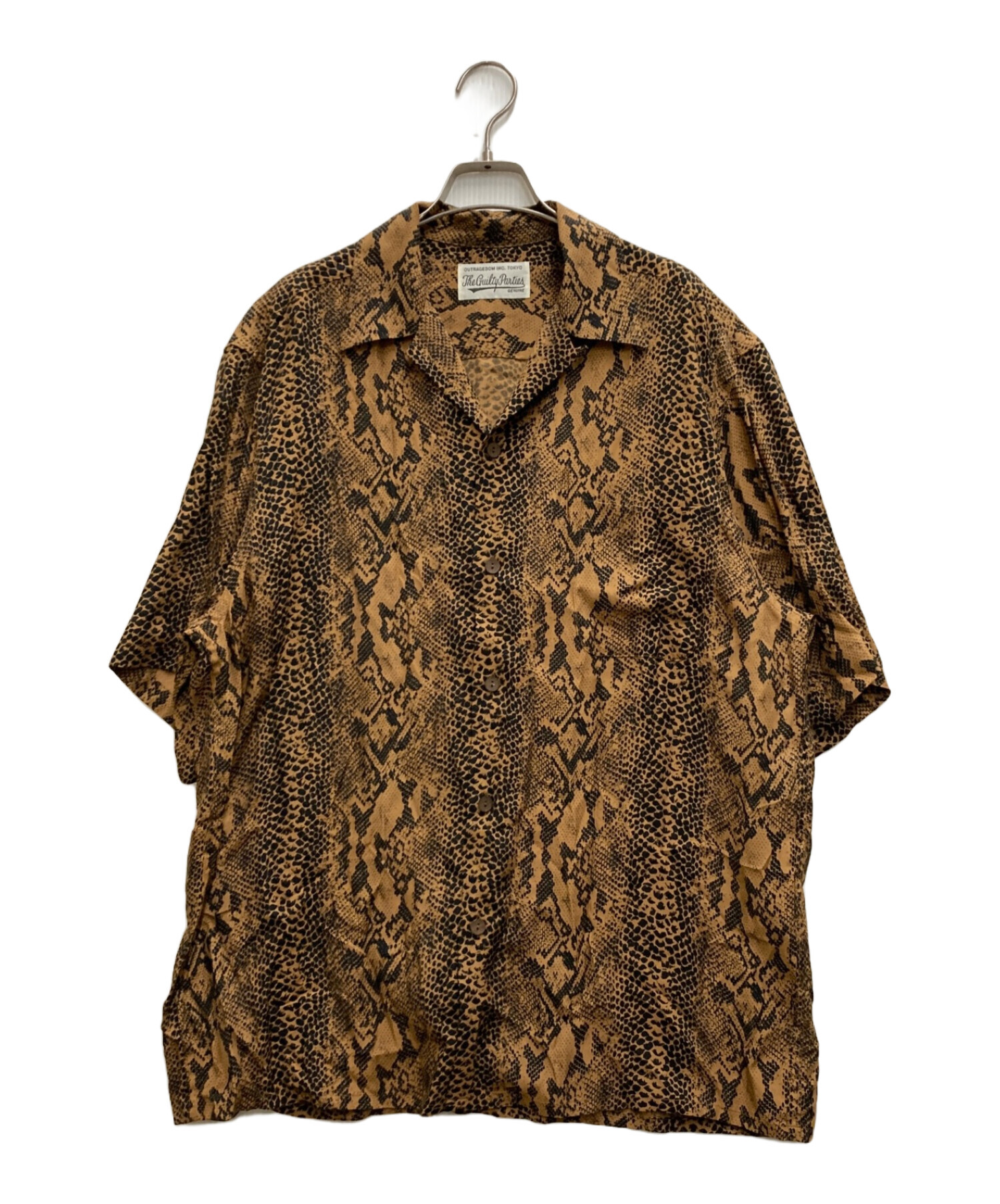 WACKO MARIA (ワコマリア) Mighty Crown (マイティークラウン) S/S HAWAIIAN SHIRT ブラウン サイズ:Ⅿ