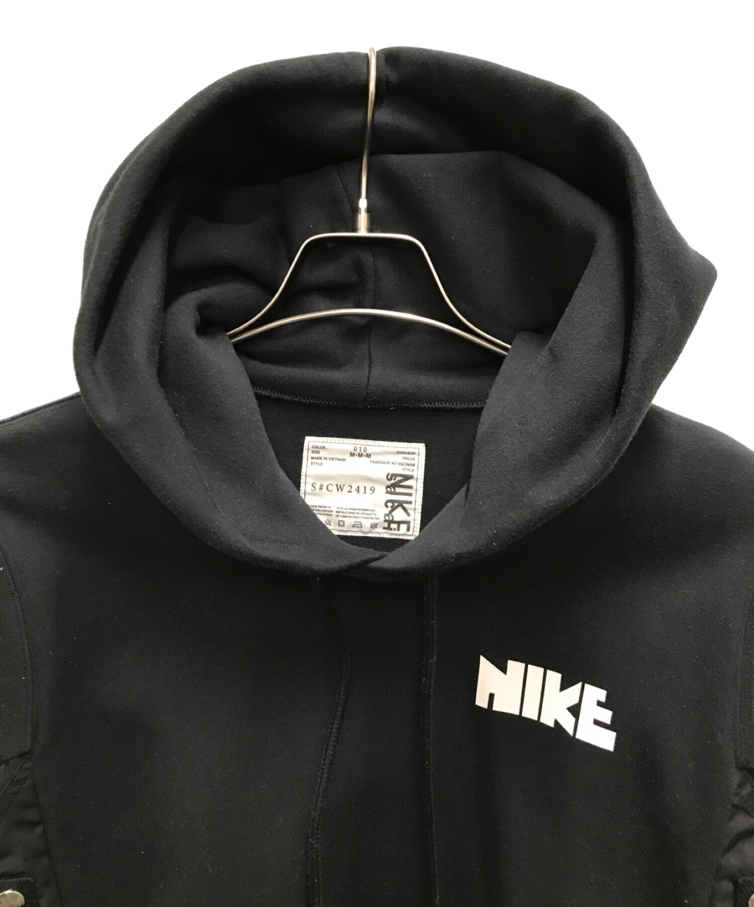 中古・古着通販】NIKE (ナイキ) sacai (サカイ) NRG HOODIE ブラック