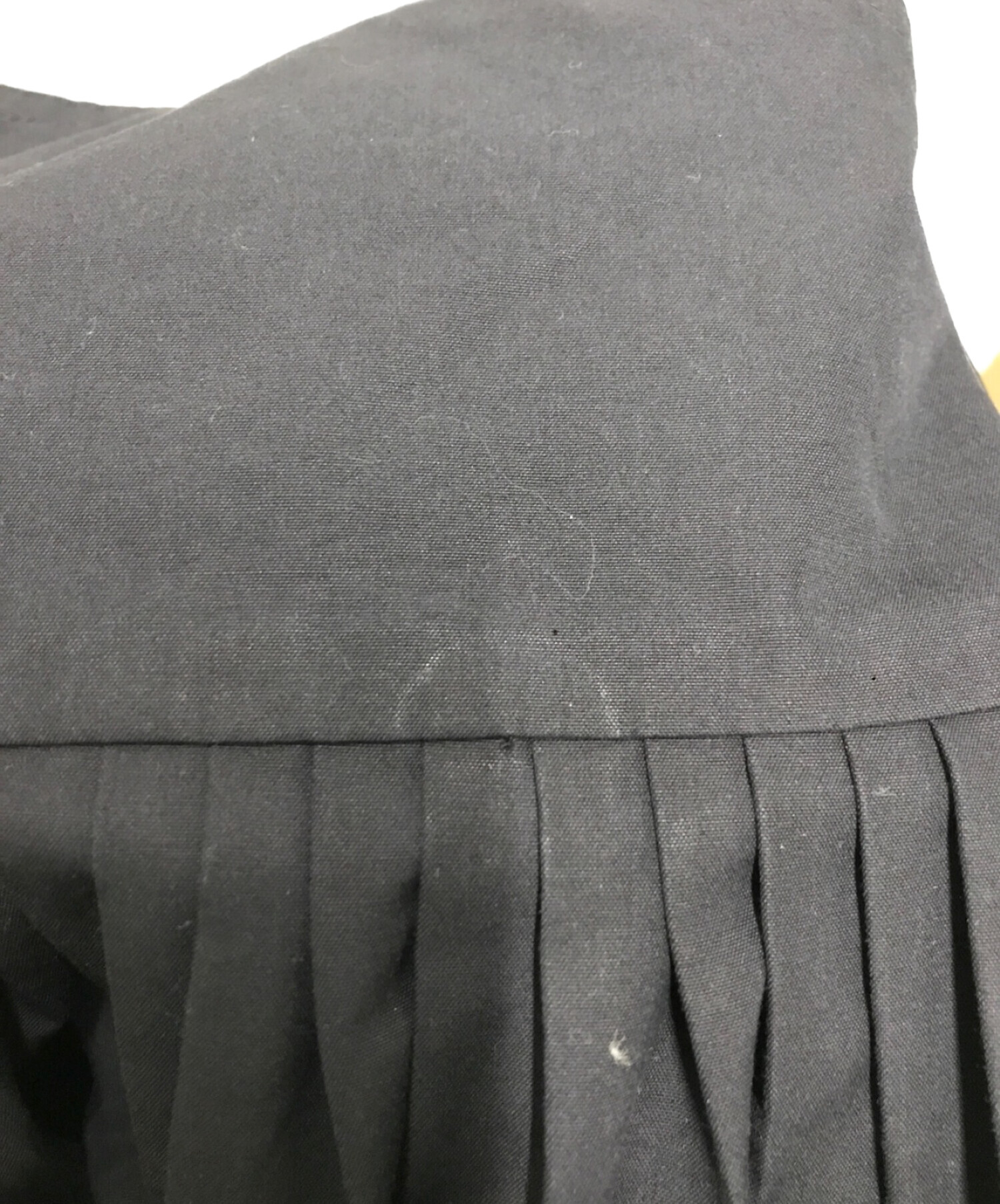 DRAWER (ドゥロワー) コットンタックサロペットスカート ブラック サイズ:38