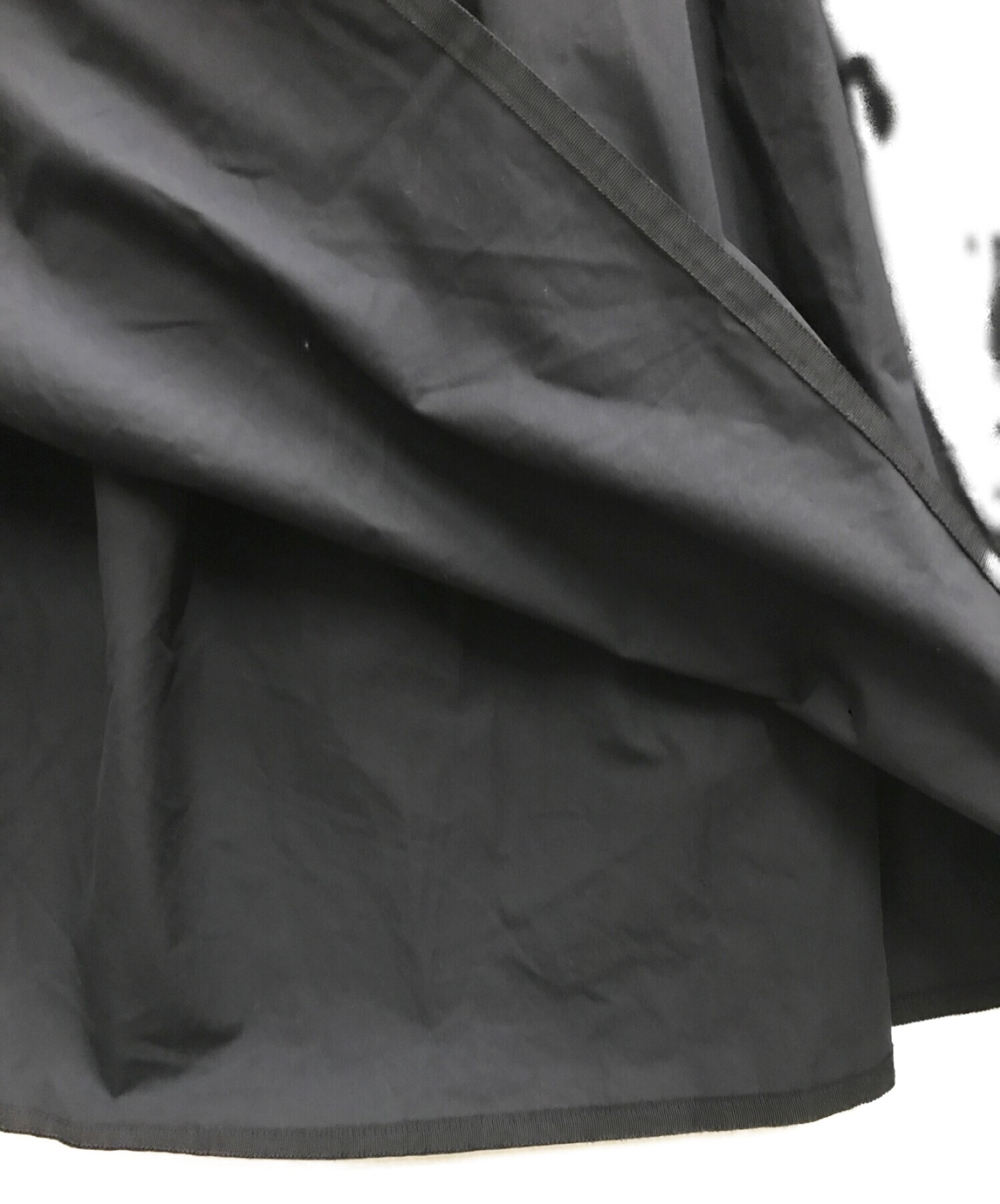 DRAWER (ドゥロワー) コットンタックサロペットスカート ブラック サイズ:38