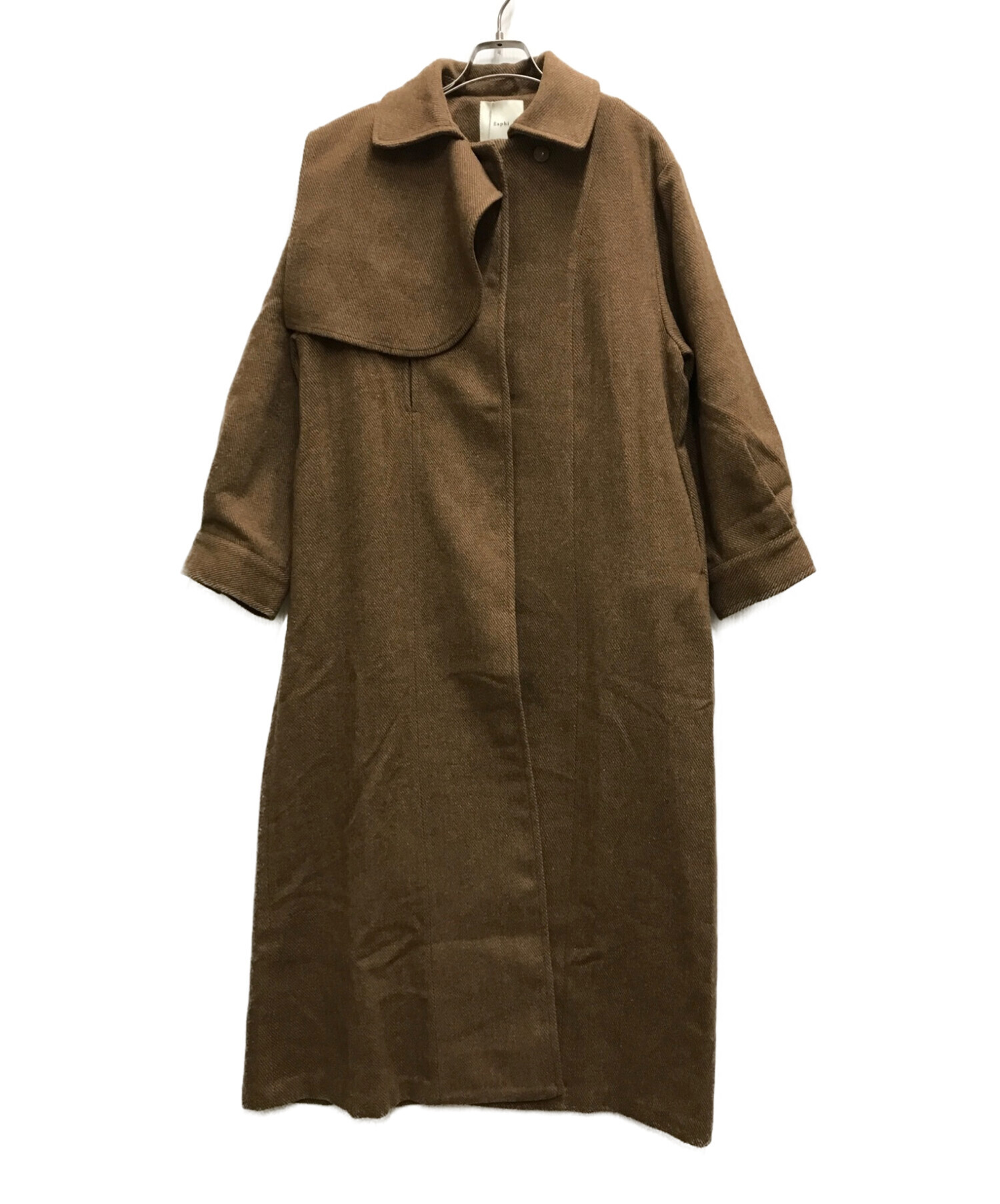 Eaphi (-) gunpatch waist mark long coat ブラウン サイズ:2