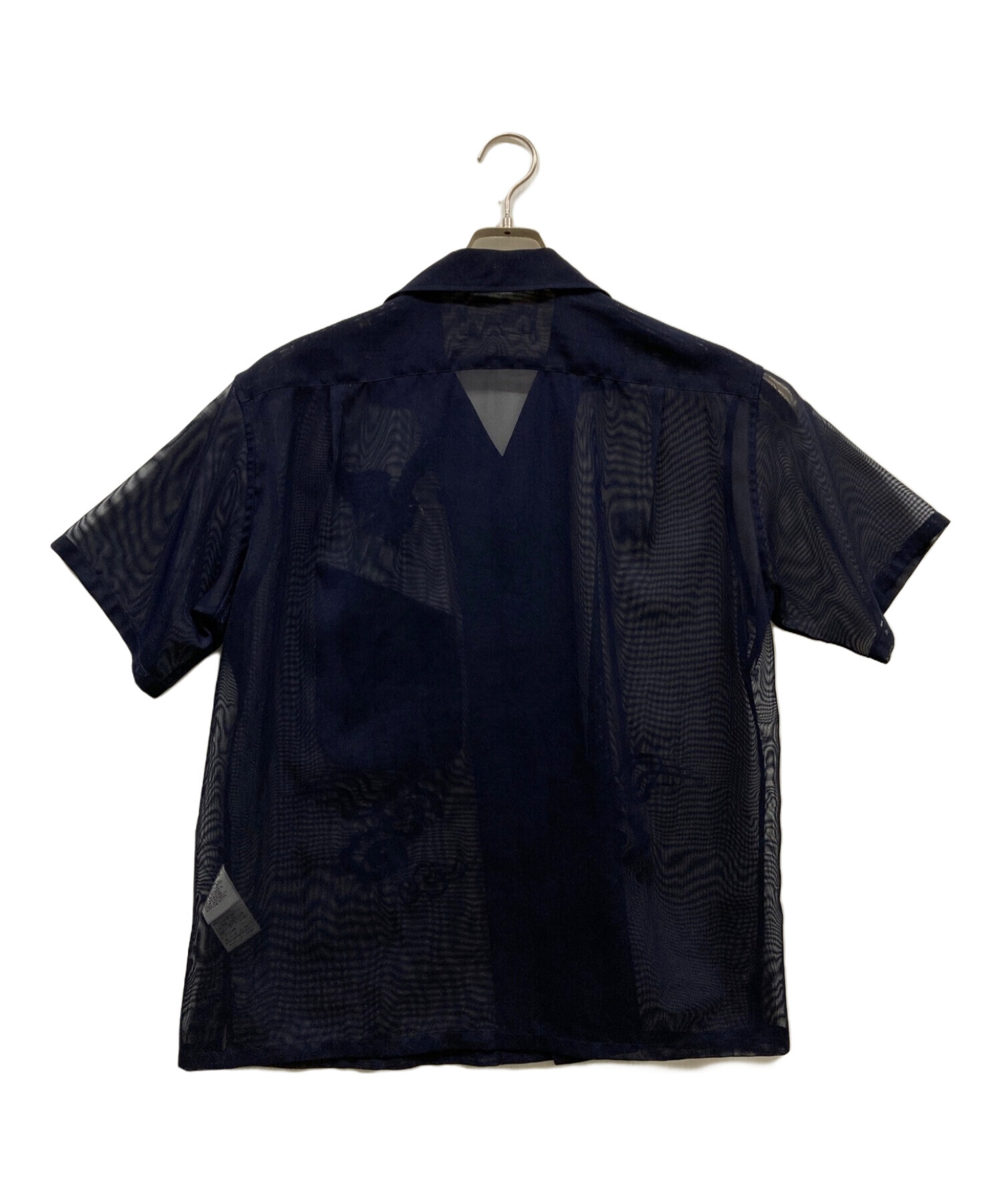 TOGA VIRILIS (トーガ ビリリース) シアー刺繍シャツ ネイビー サイズ:44