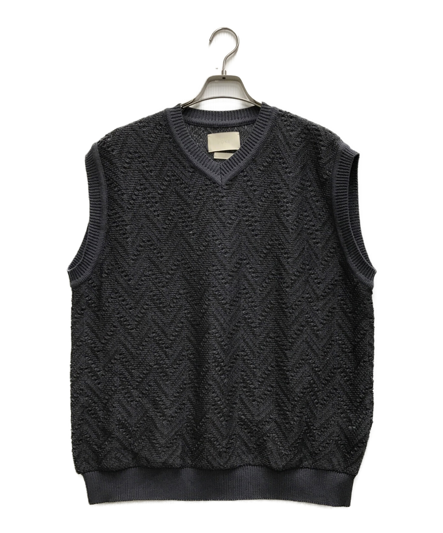 中古・古着通販】YOKE (ヨーク) HERRINGBONE MESH V-NECK VEST