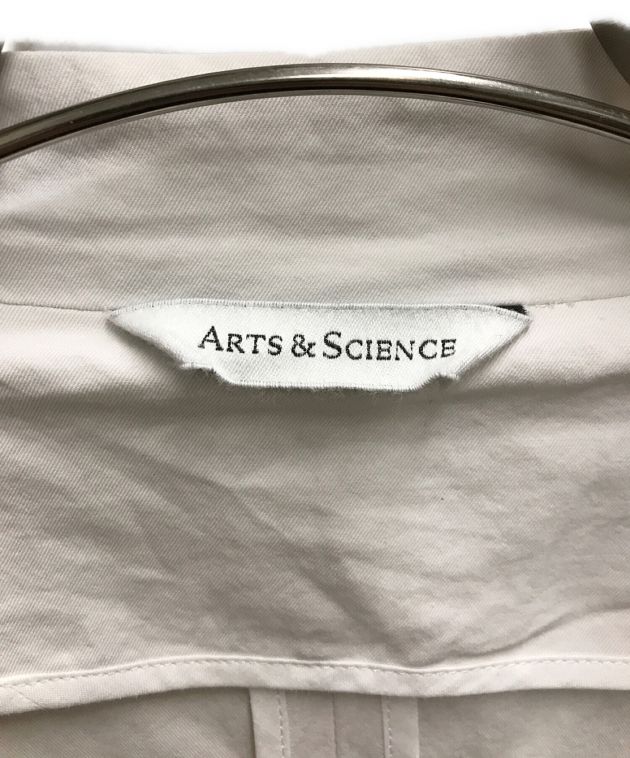 ARTS&SCIENCE (アーツアンドサイエンス) ルーズフィットバンドカラーコート ホワイト サイズ:3