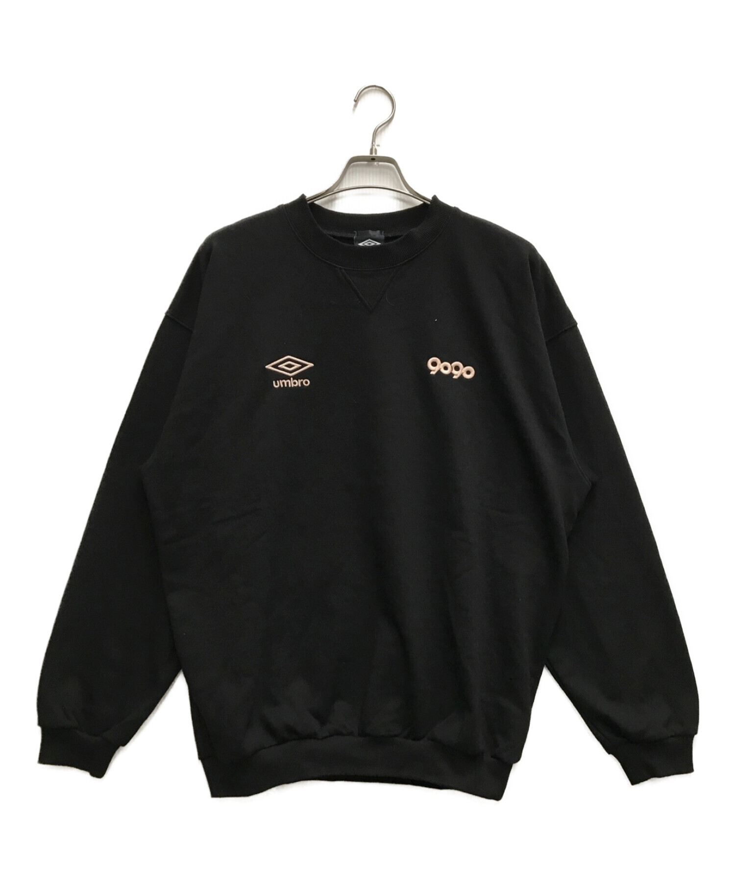 9090×umbro (ナインティーナインティ×アンブロ) Two Logo Sweat ブラック サイズ:XL