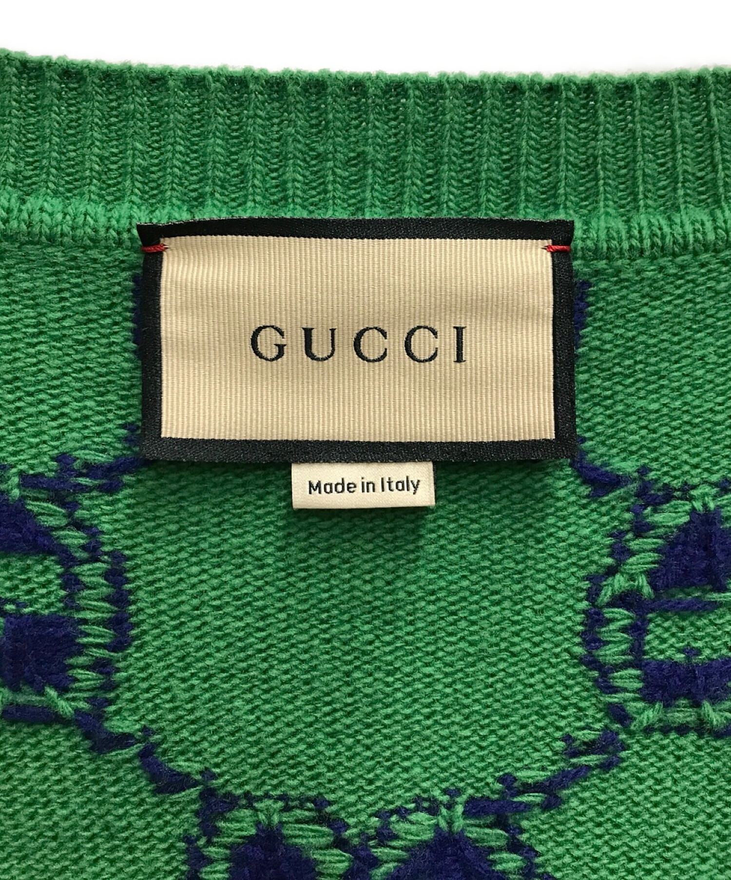 中古・古着通販】GUCCI (グッチ) GGロゴ インターシャウール 