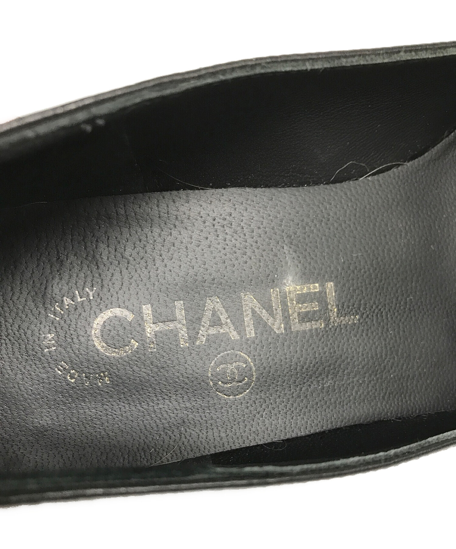 中古・古着通販】CHANEL (シャネル) ヒールパールデザインパンプス