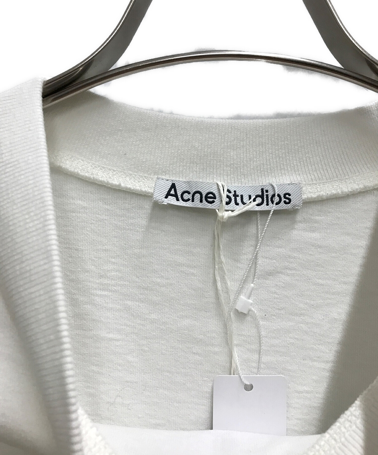 Acne studios (アクネストゥディオス) ロゴ ロングスリーブTシャツ ホワイト サイズ:S