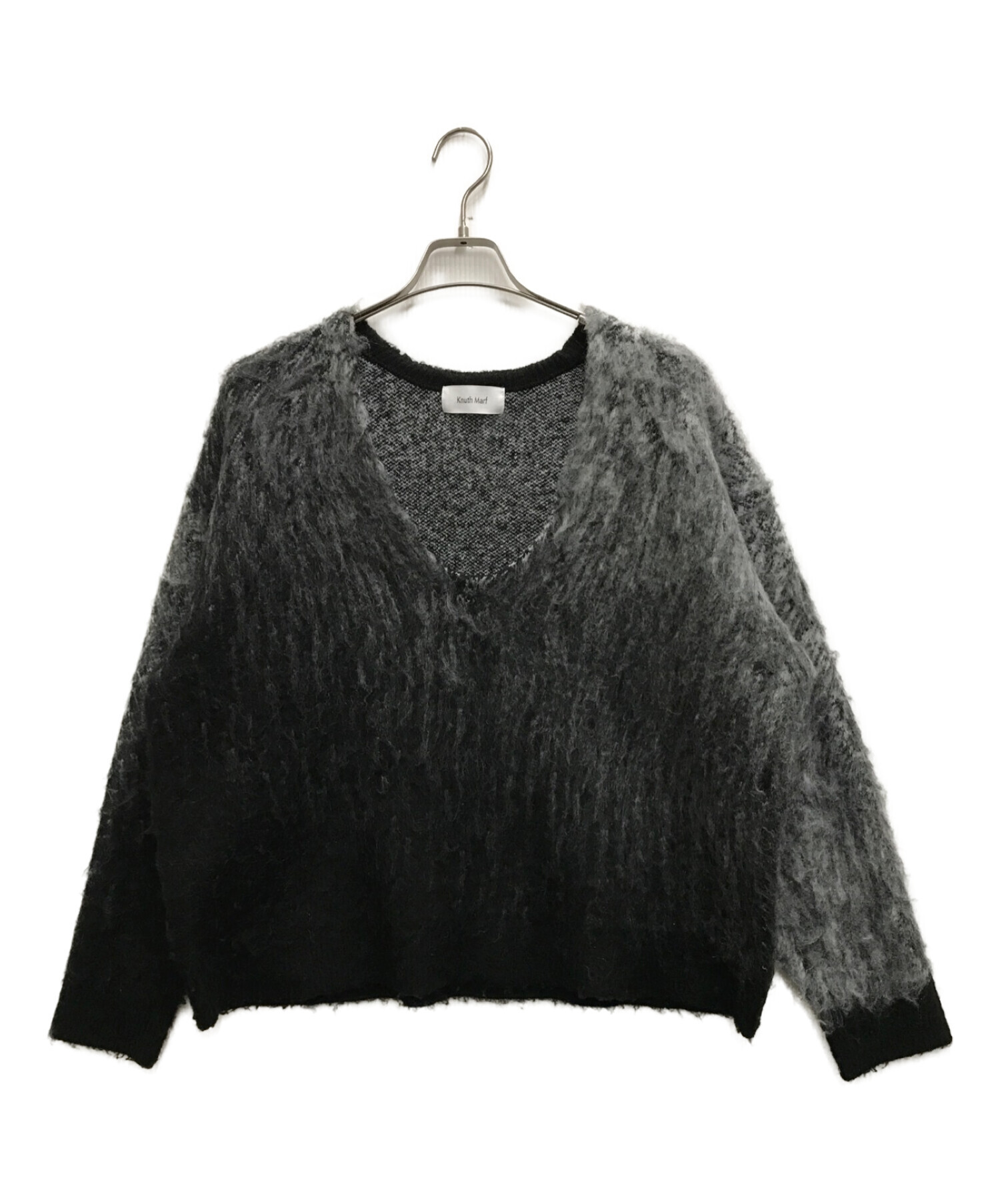 Knuth Marf (クヌースマーフ) Uneck knit pullover グレー サイズ:FREE