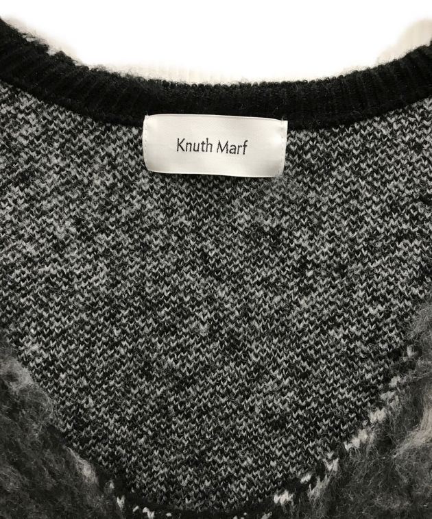 Knuth Marf (クヌースマーフ) Uneck knit pullover グレー サイズ:FREE