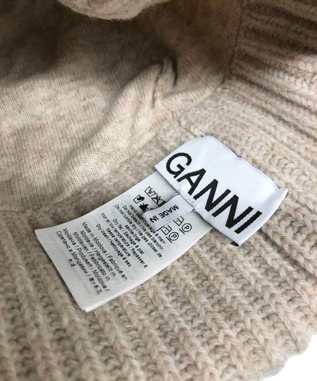 中古・古着通販】GANNI (ガニー) ニット帽 ベージュ｜ブランド・古着