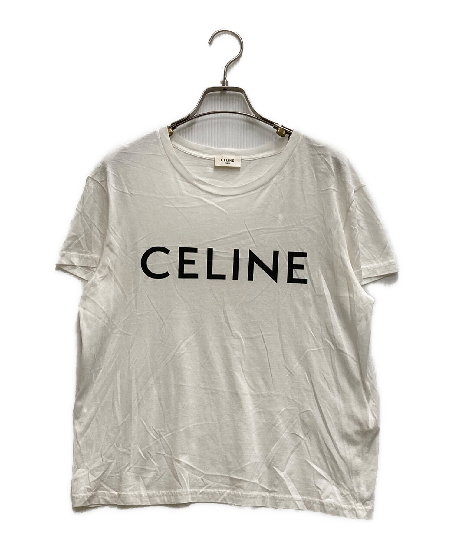 CELINE (セリーヌ) ロゴカットソー ホワイト サイズ:Ⅼ