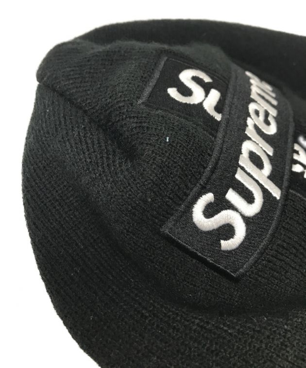 Supreme Cross Box Logo Beanie BLACK帽子