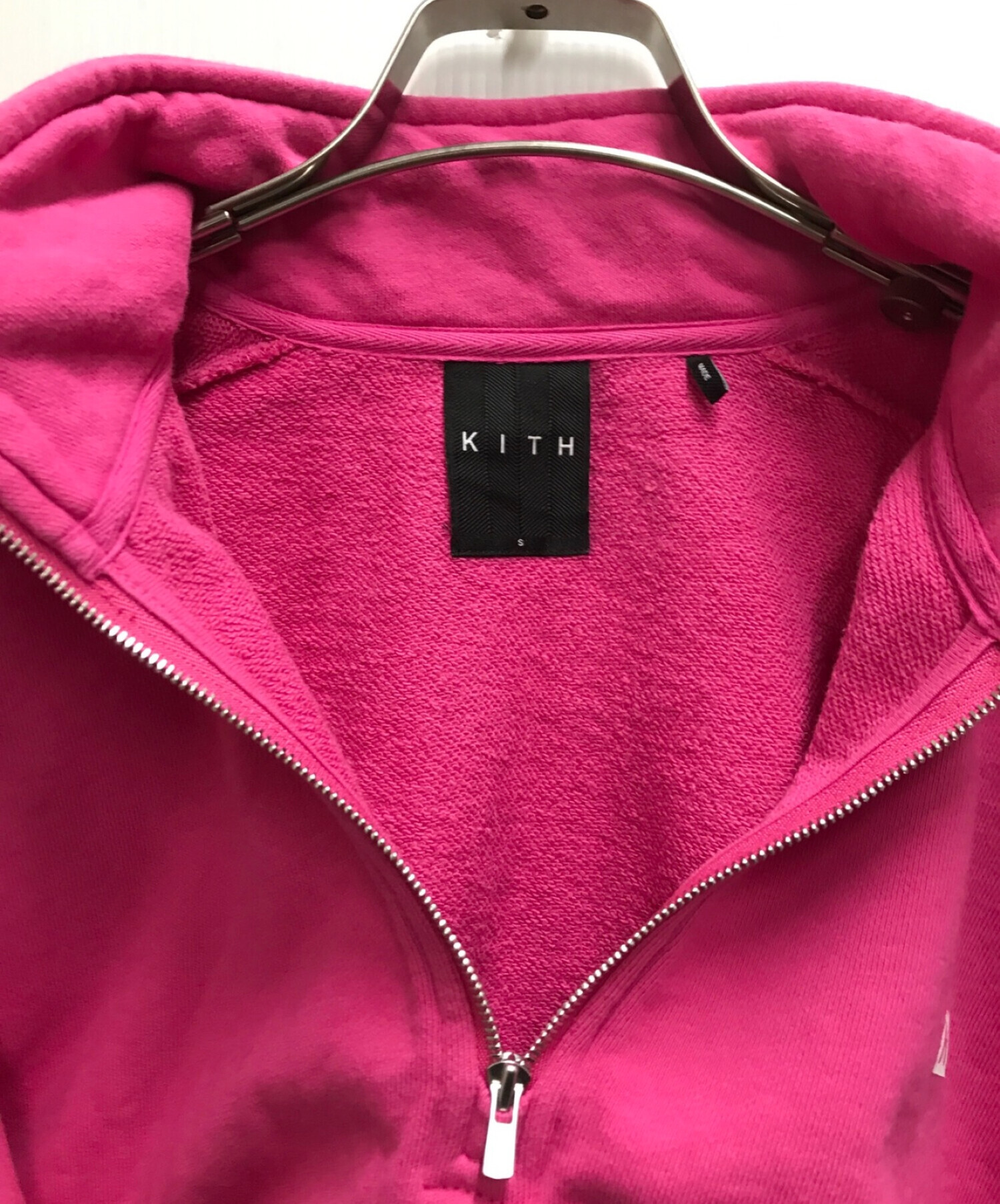 中古・古着通販】KITH (キス) ハーフジップスウェット ピンク サイズ:S