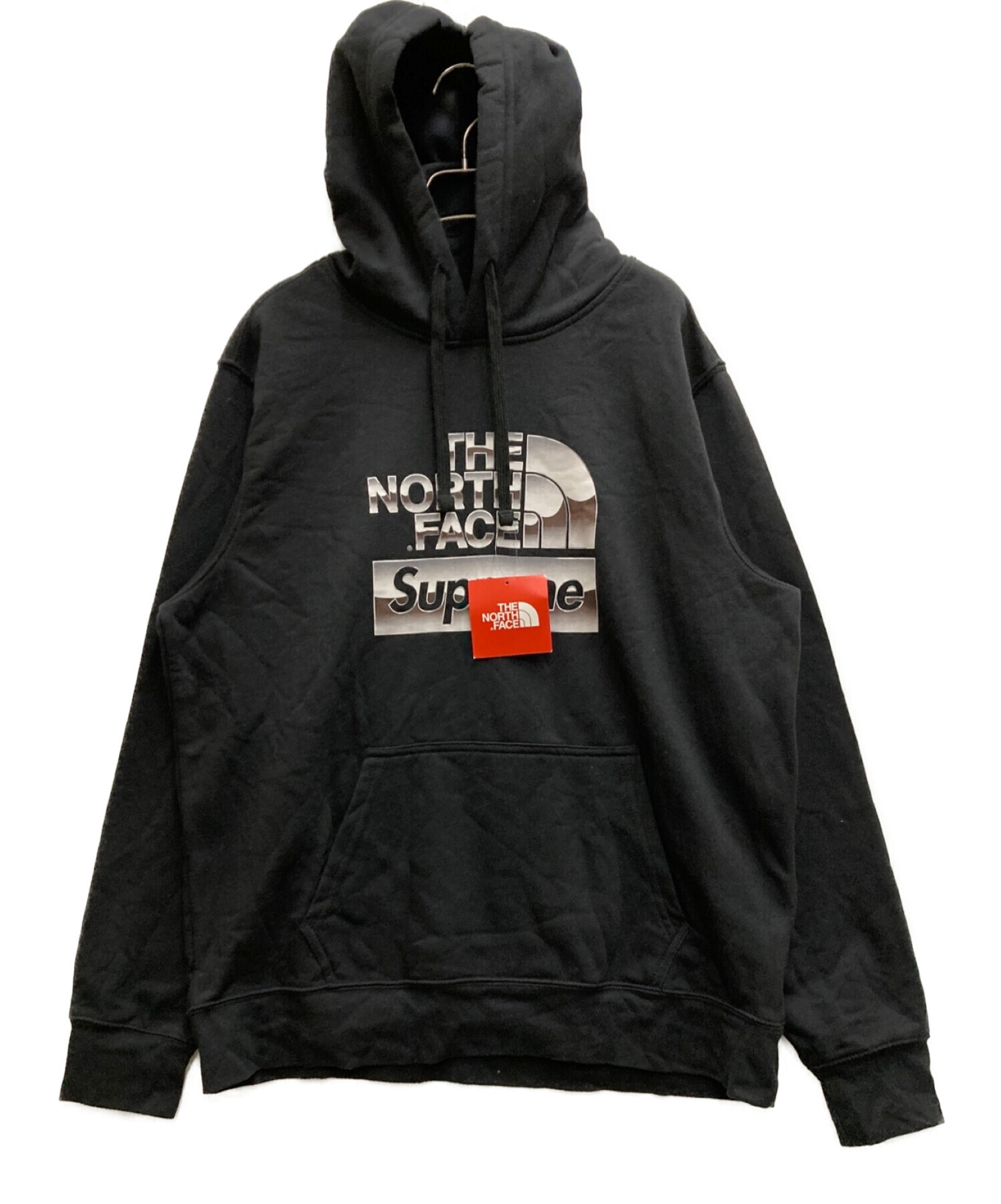 SUPREME (シュプリーム) THE NORTH FACE (ザ ノース フェイス) Metallic Logo Hooded  Sweatshirt ブラック サイズ:Ⅼ