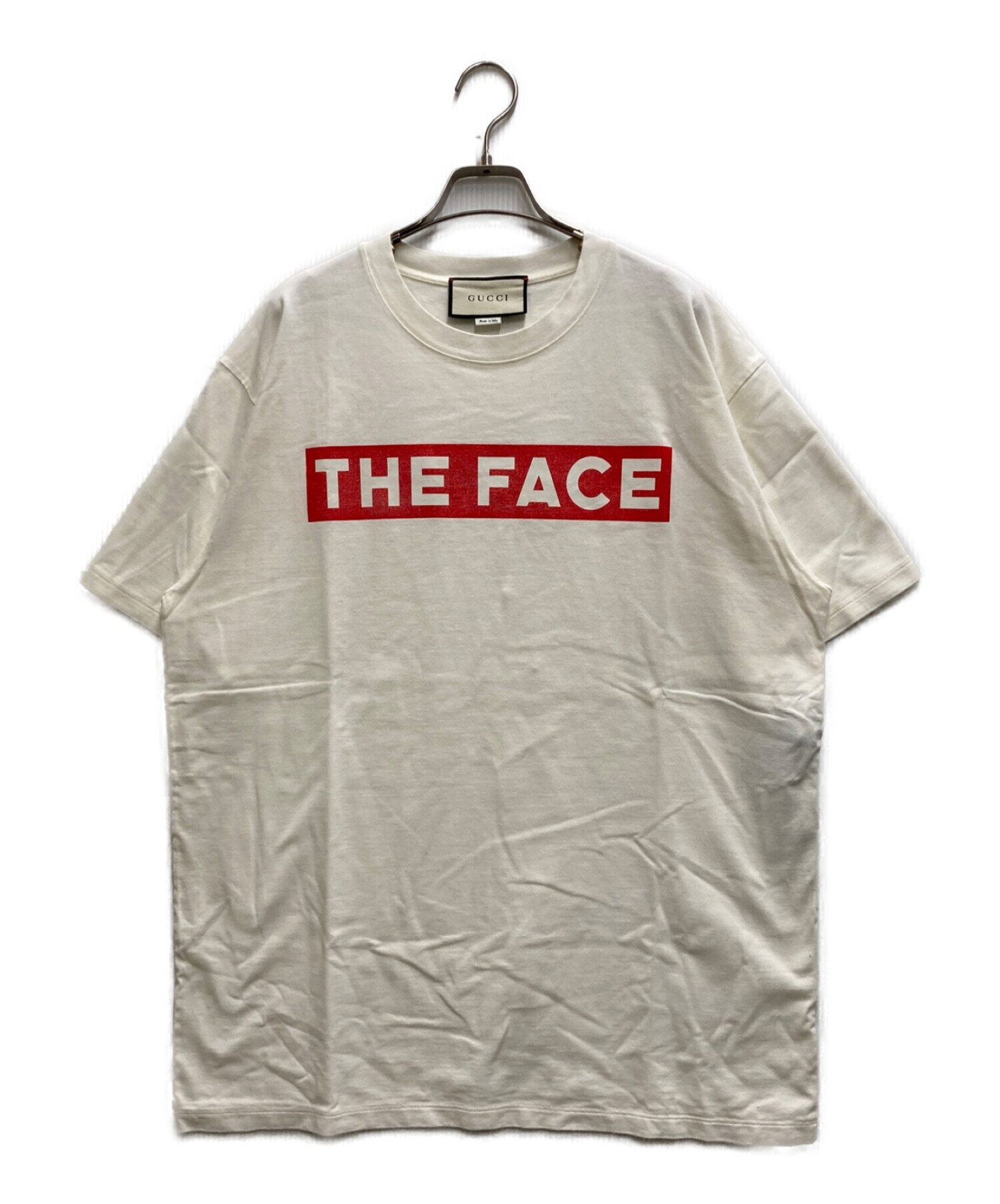 GUCCI (グッチ) THE FACEプリントオーバーサイズTシャツ ホワイト サイズ:Ⅿ