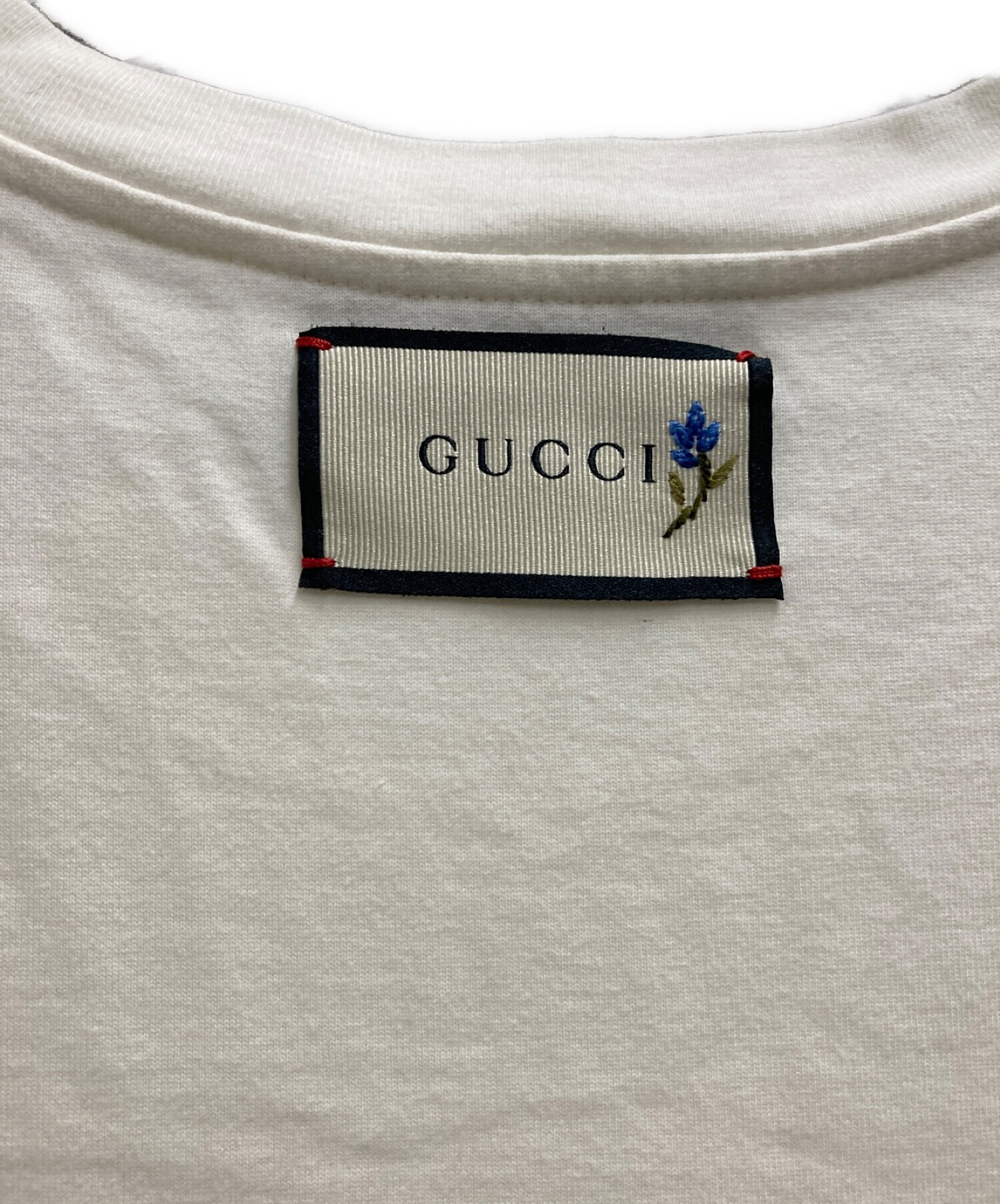 GUCCI (グッチ) THE FACEプリントオーバーサイズTシャツ ホワイト サイズ:Ⅿ