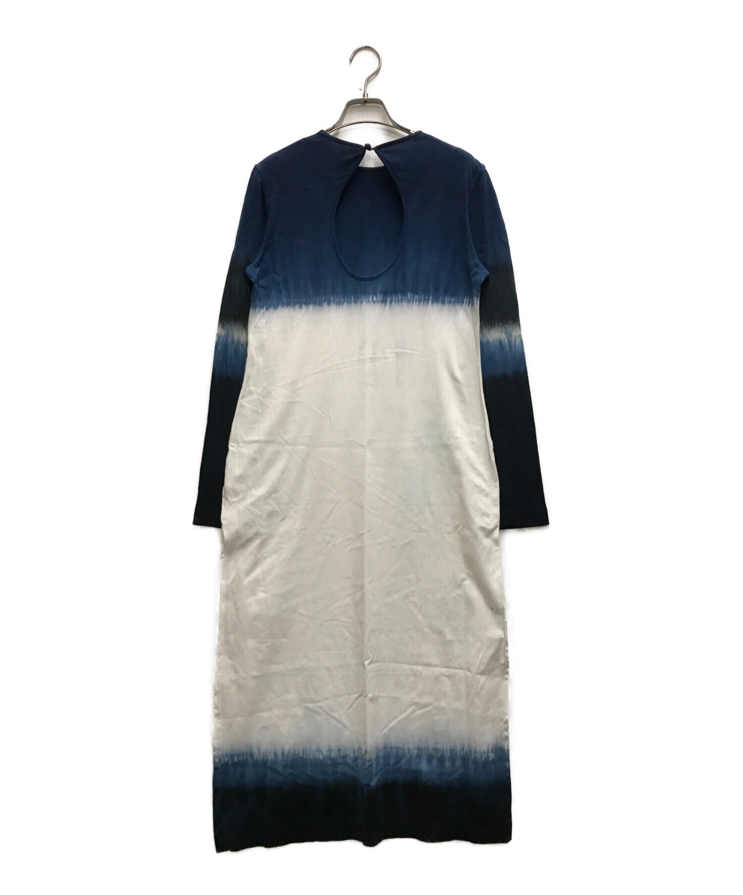 中古・古着通販】Mame Kurogouchi (マメクロゴウチ) Shibori Tie-Dyed Cotton Jersey Dress ネイビー  サイズ:1｜ブランド・古着通販 トレファク公式【TREFAC FASHION】スマホサイト