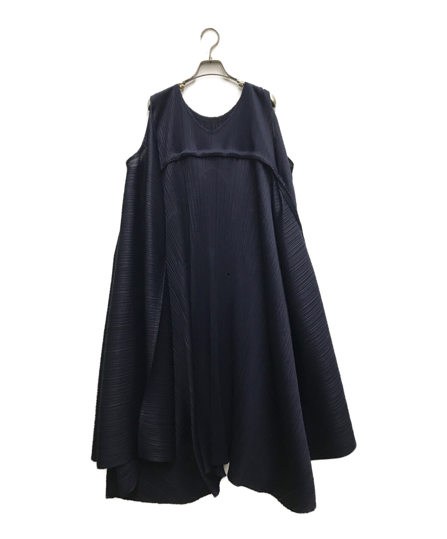 中古・古着通販】PLEATS PLEASE (プリーツプリーズ) Petal Bounce Oversized Dress ネイビー  サイズ:5｜ブランド・古着通販 トレファク公式【TREFAC FASHION】スマホサイト