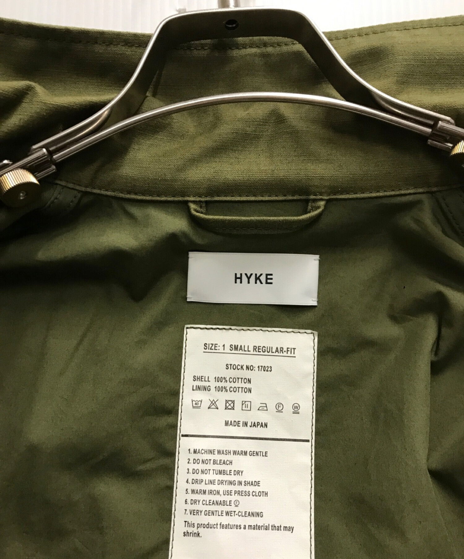 HYKE (ハイク) M51ミリタリージャケット カーキ サイズ:1