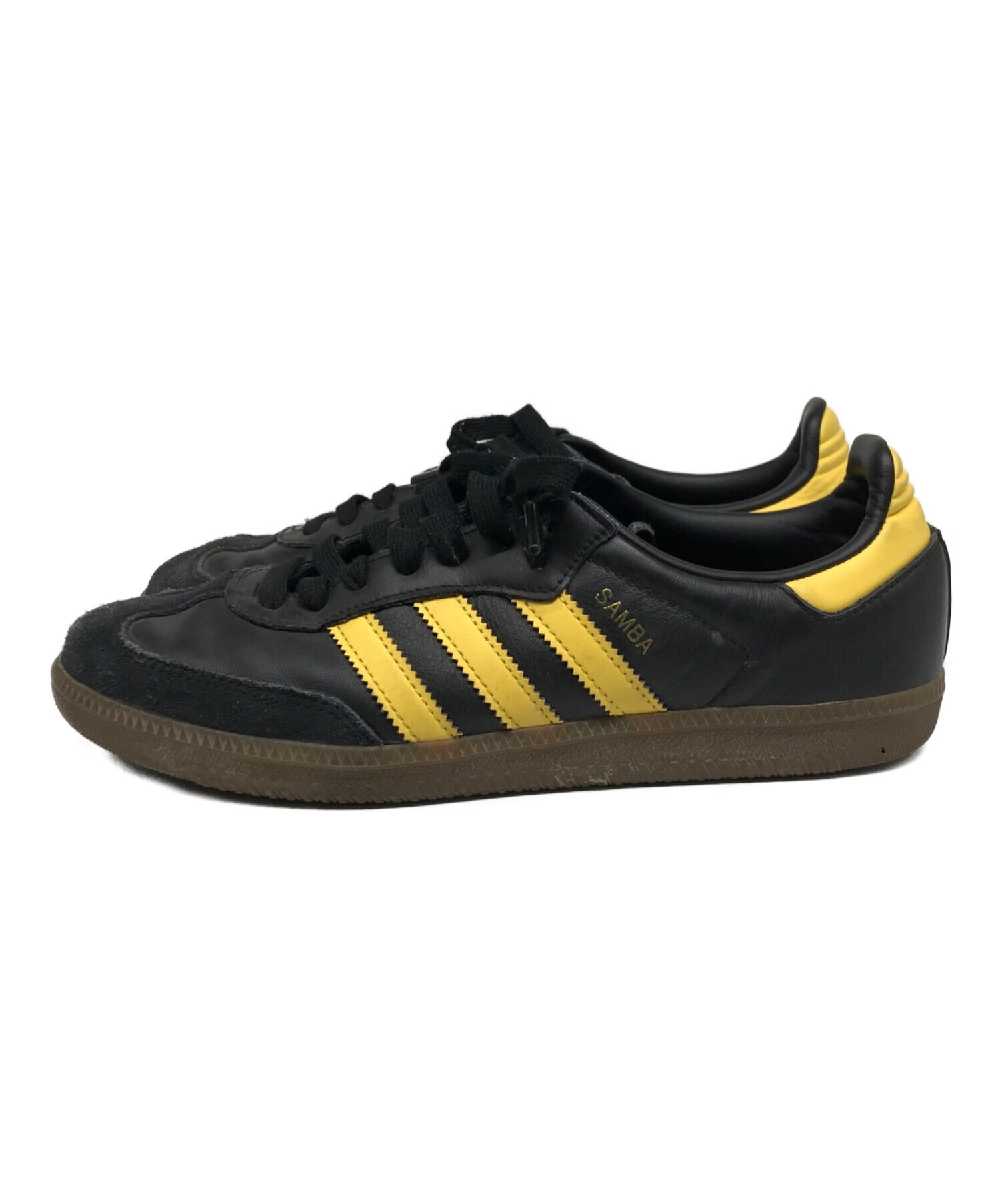 adidas (アディダス) SAMBA OG CORE BLACK/EQT YELLOW ブラック サイズ:US 8 1/2